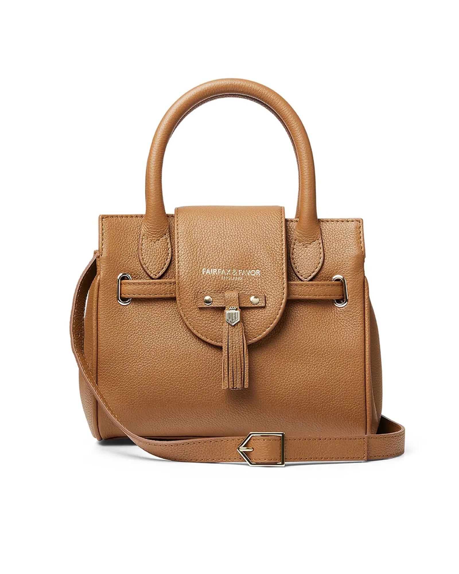 The Mini Windsor Handbag in Pebbled Tan Leather