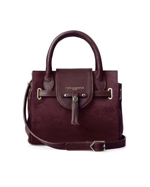 The Mini Windsor Handbag in Plum Suede