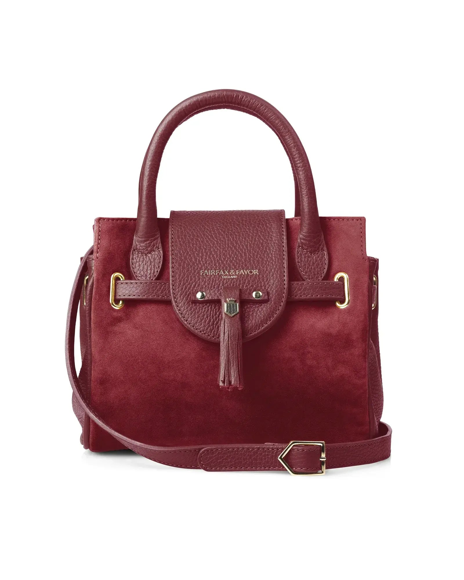 Mini Windsor Handbag - Ruby Suede