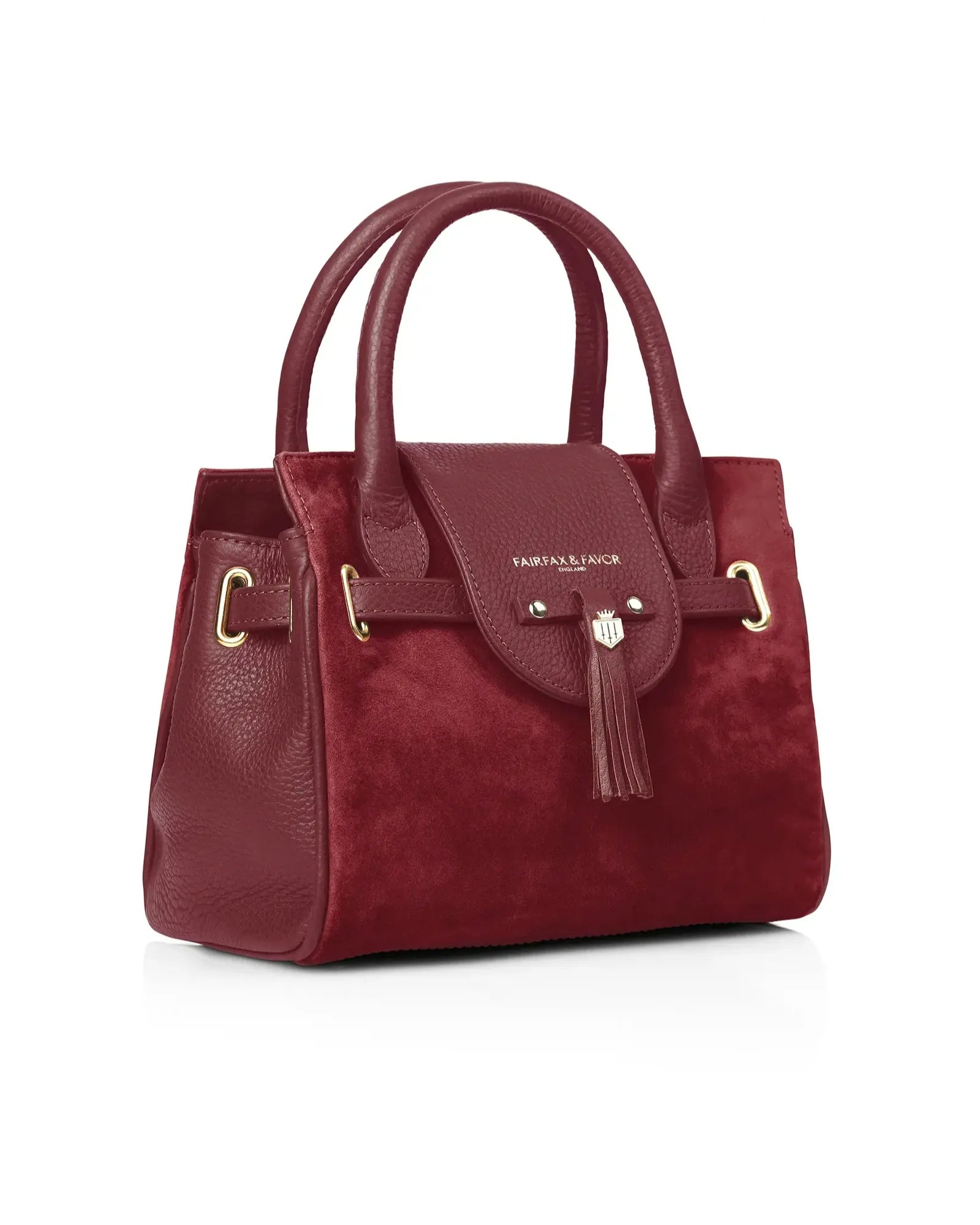 Mini Windsor Handbag - Ruby Suede
