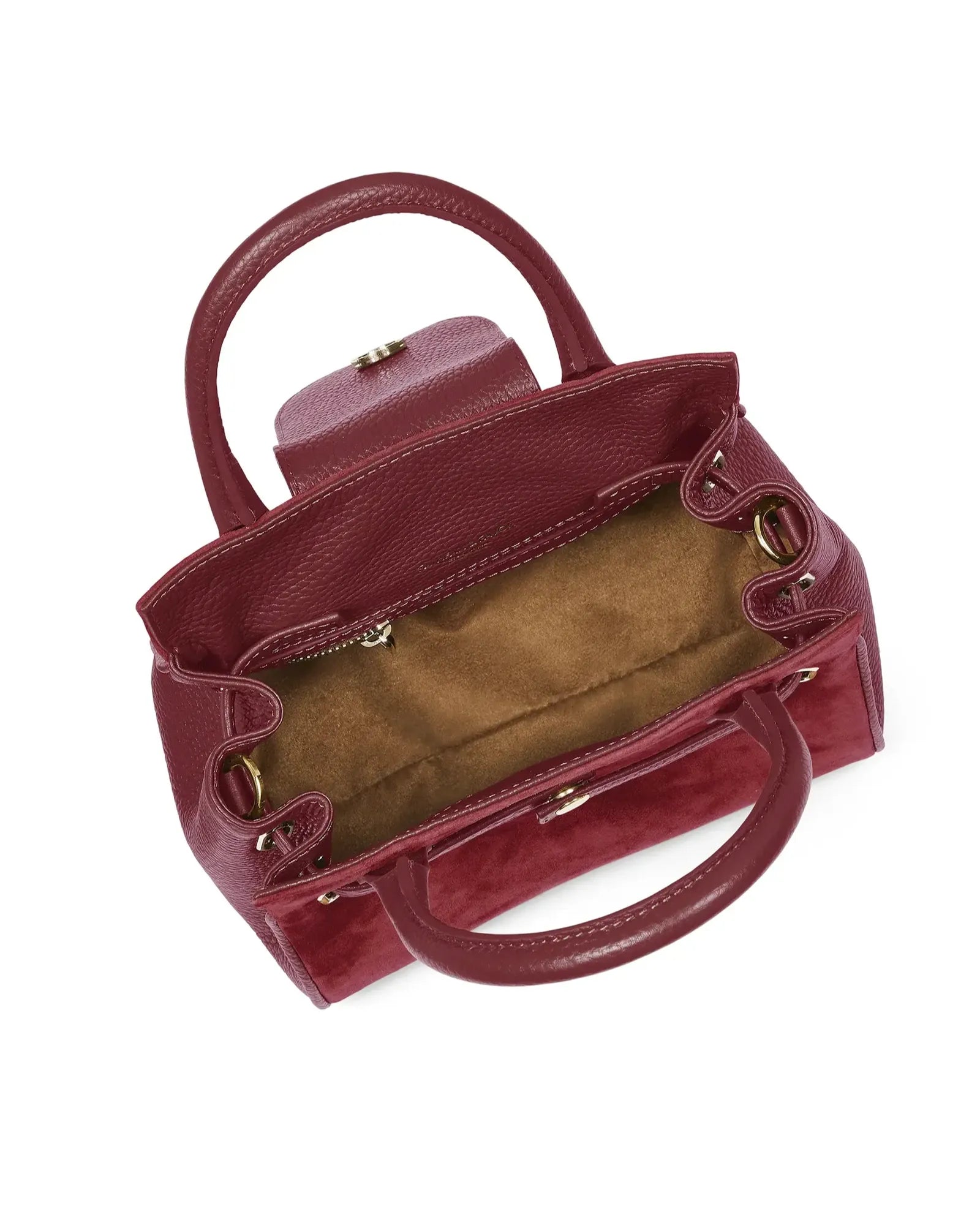 Mini Windsor Handbag - Ruby Suede