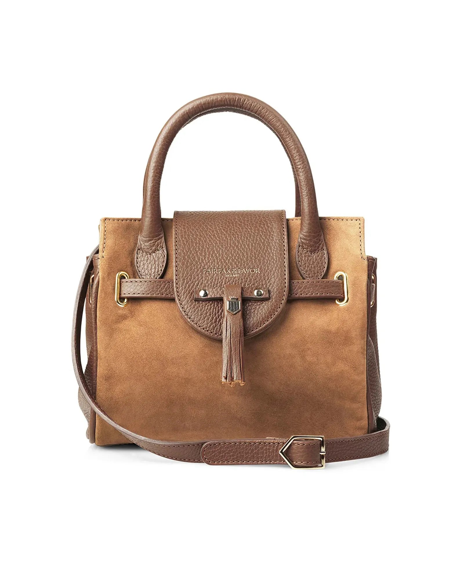 The Mini Windsor Handbag in Tan Suede