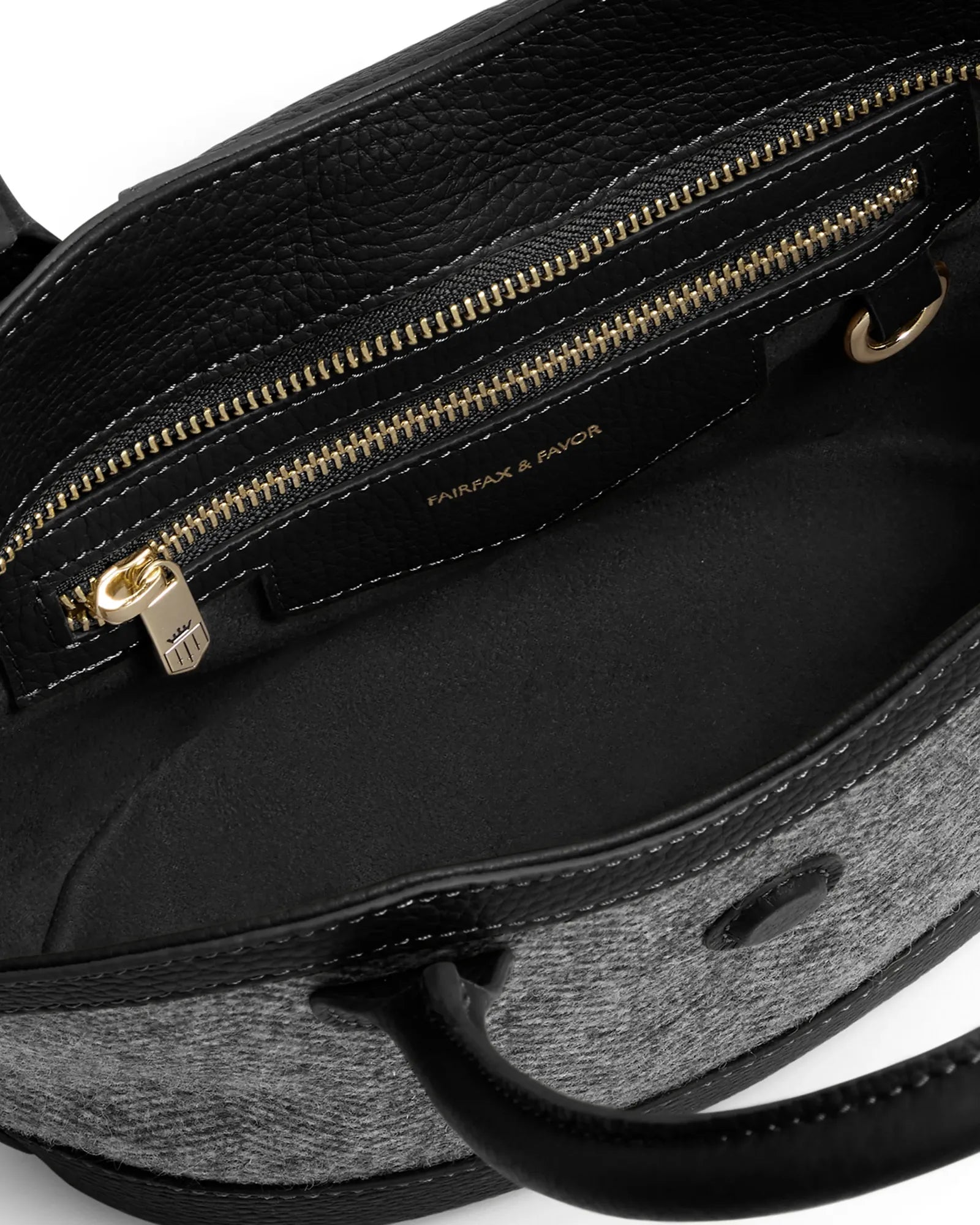 Mini Windsor Tote Bag - Black Herringbone