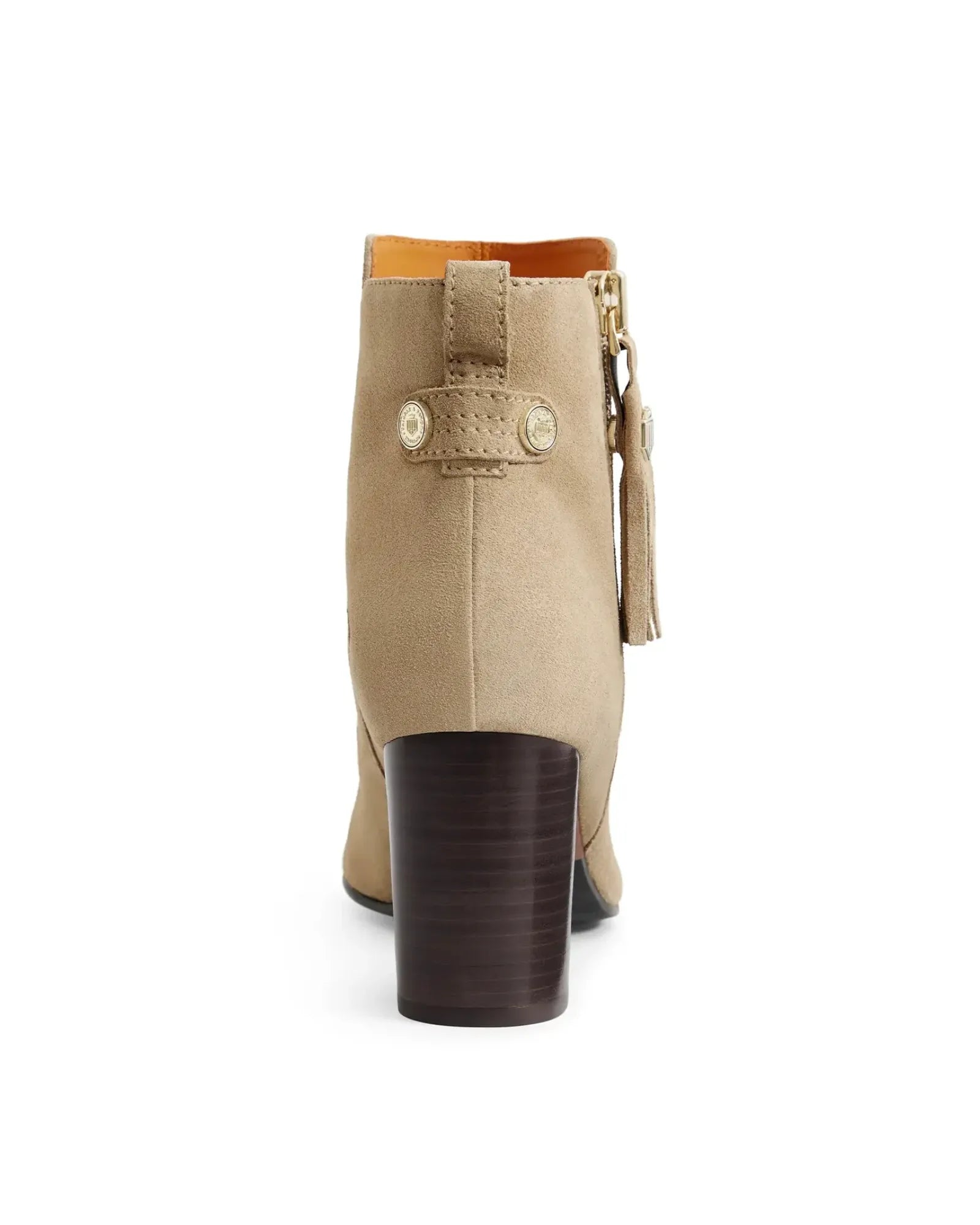 Oakham Caramel Suede Heeled Ankle Boots