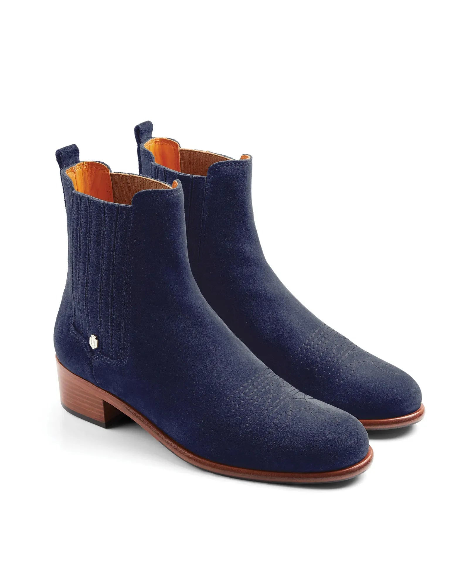 The Rockingham Chelsea Boot in Ink Suede