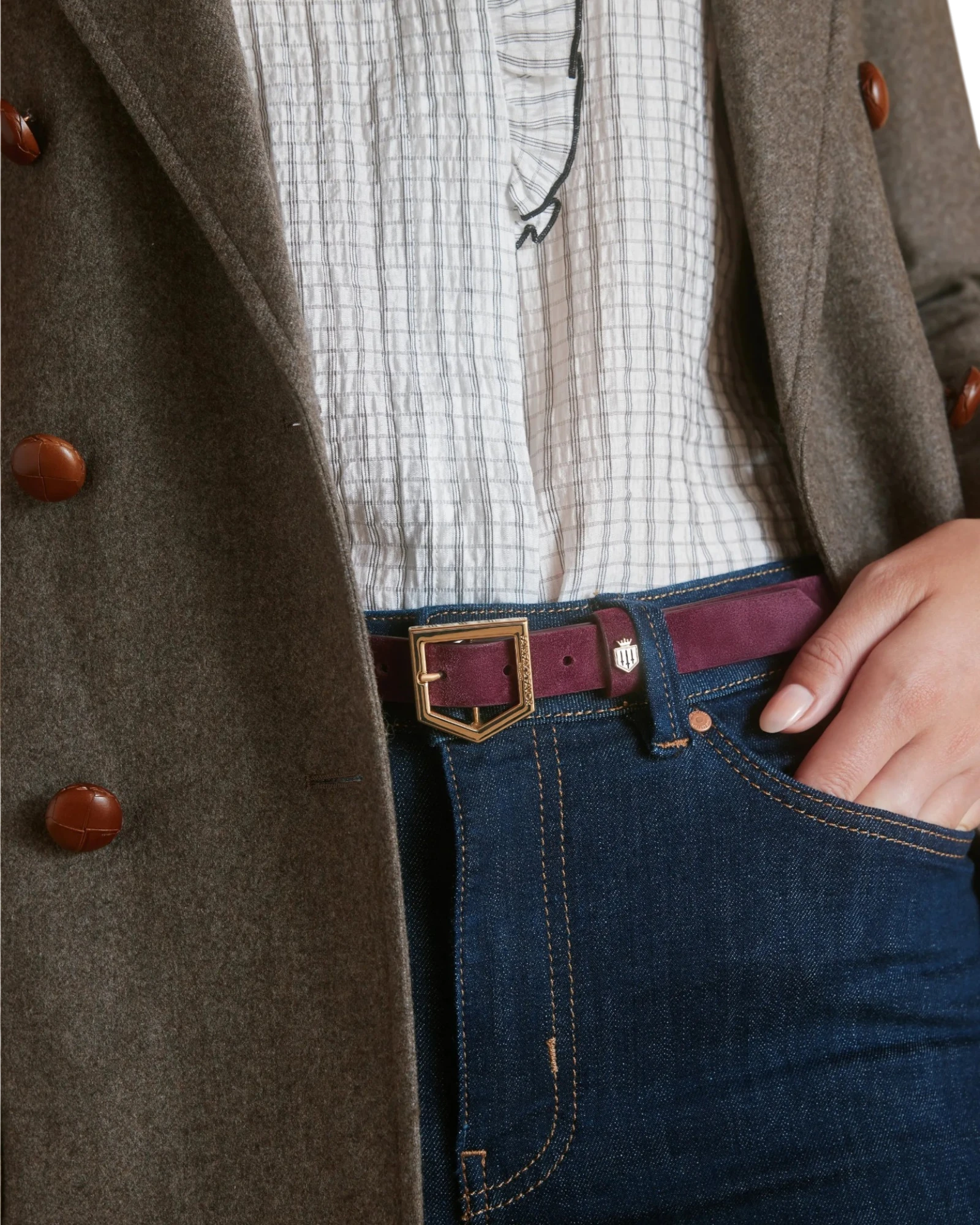 Sennowe Belt - Elderberry Suede