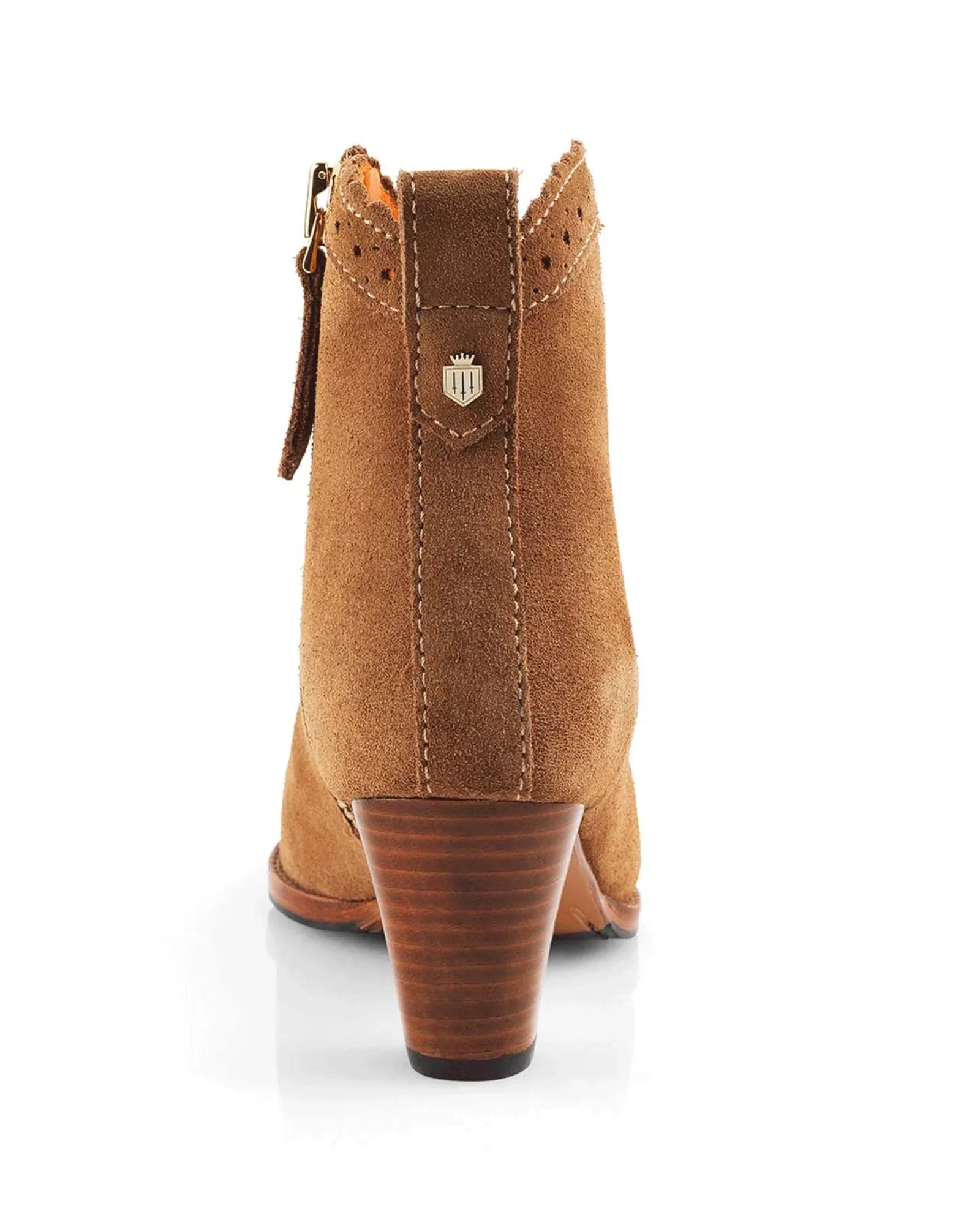 The Regina Ankle Boot in Tan Suede