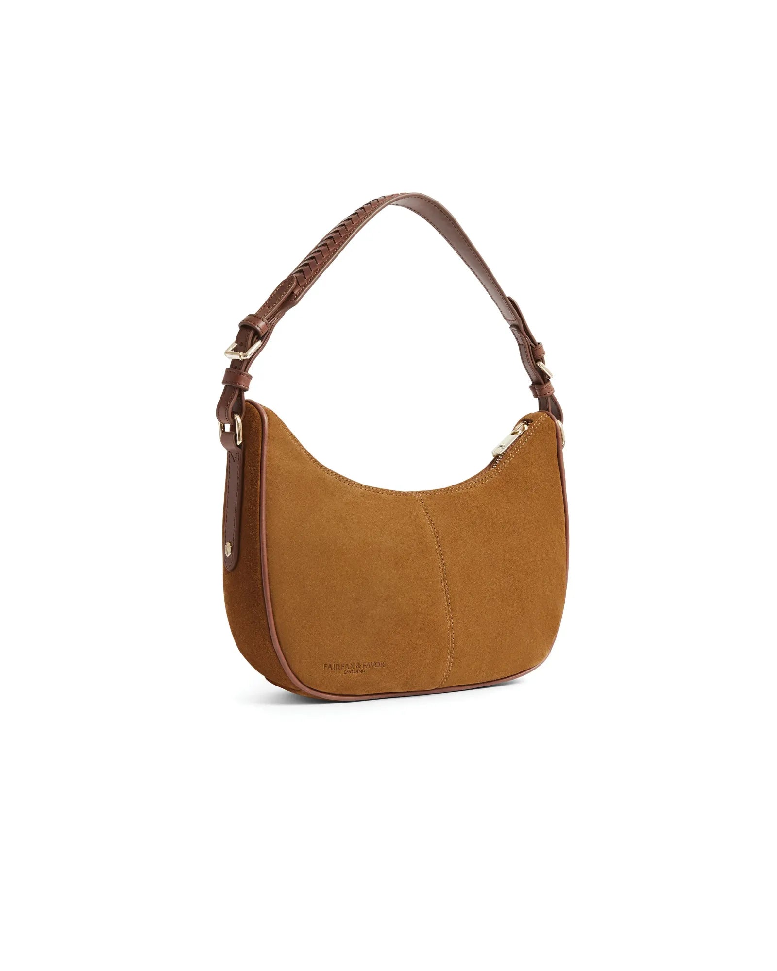 The Tetbury Crescent Bag - Tan Suede