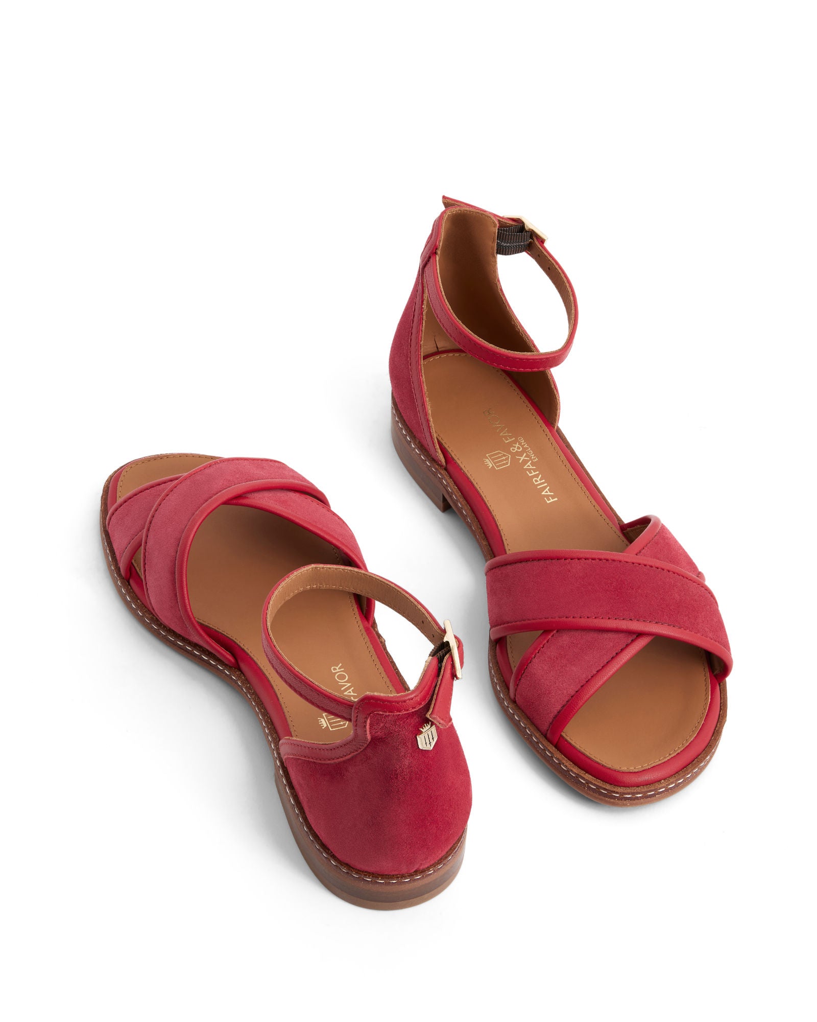 Valencia Sandals - Cherry Suede