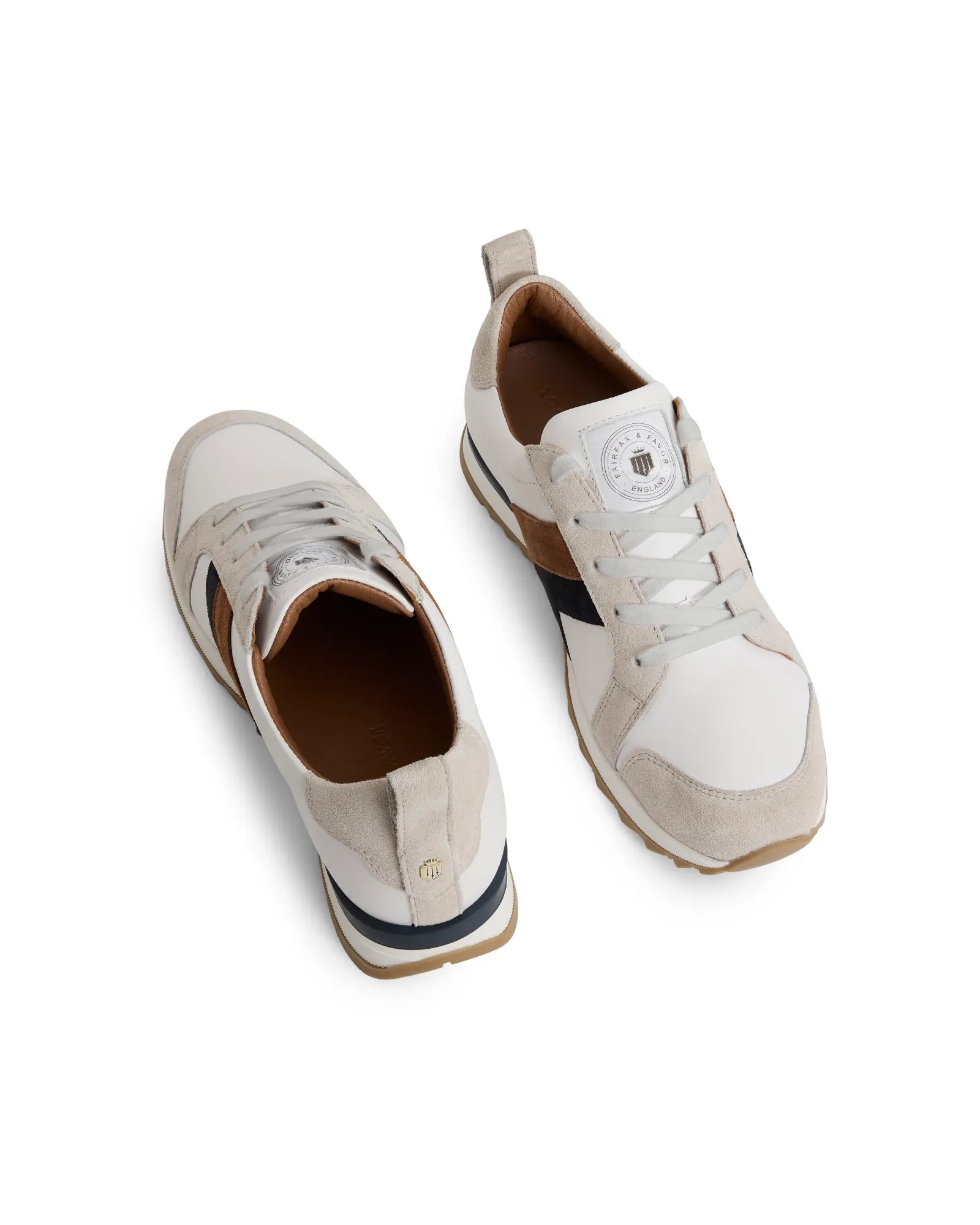 Xandra Trainers - Tan & Navy