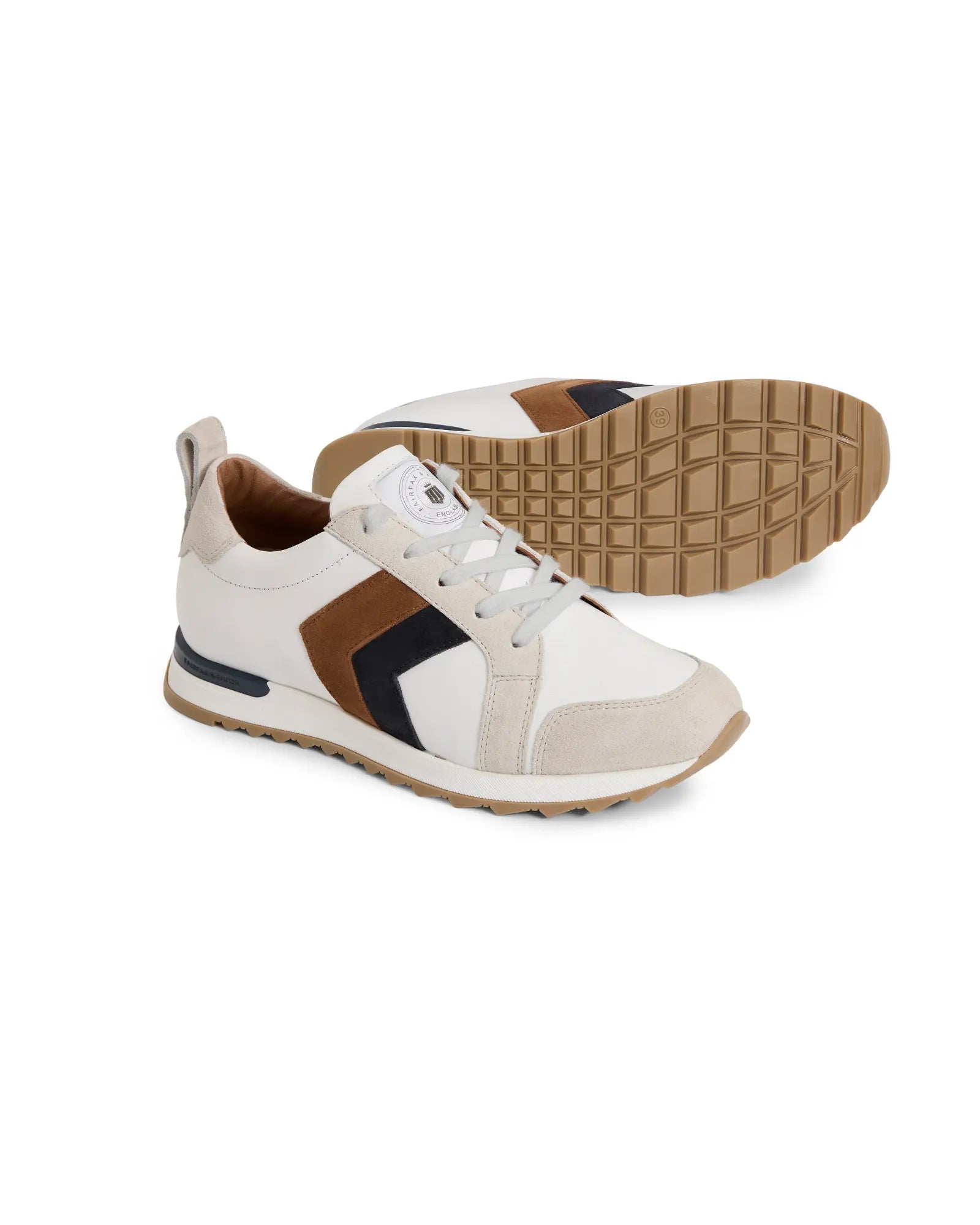 Xandra Trainers - Tan & Navy