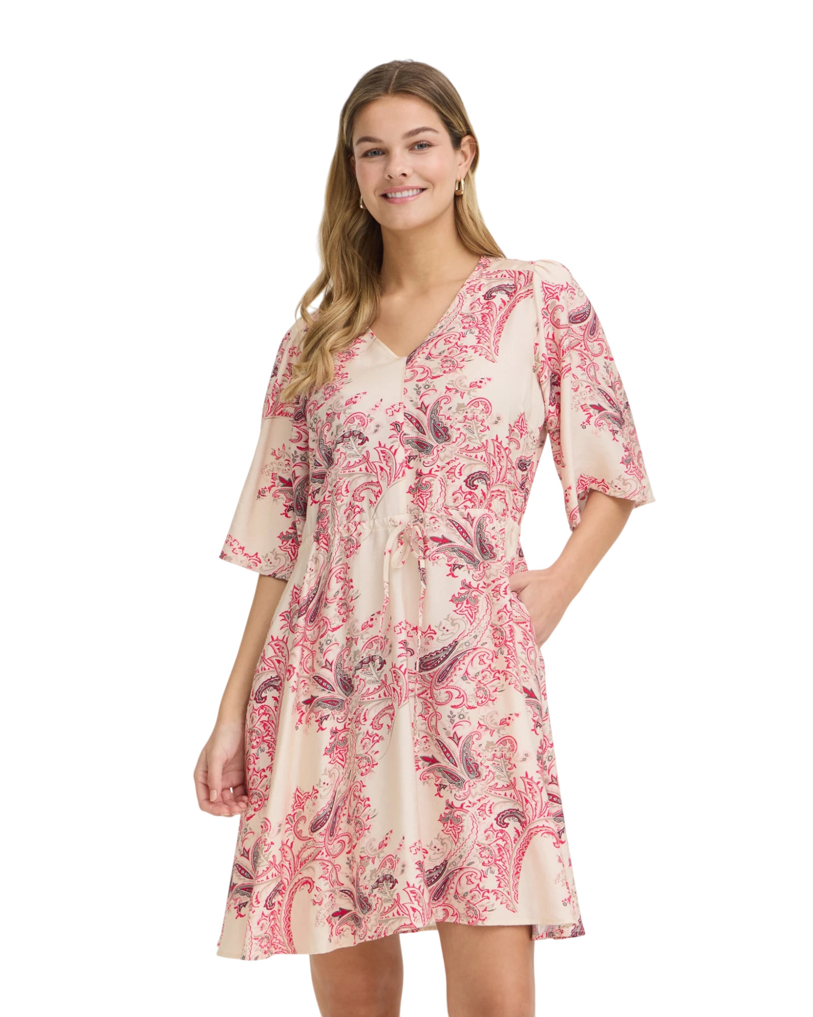 FRADARA Dress - Dara Pink & Red