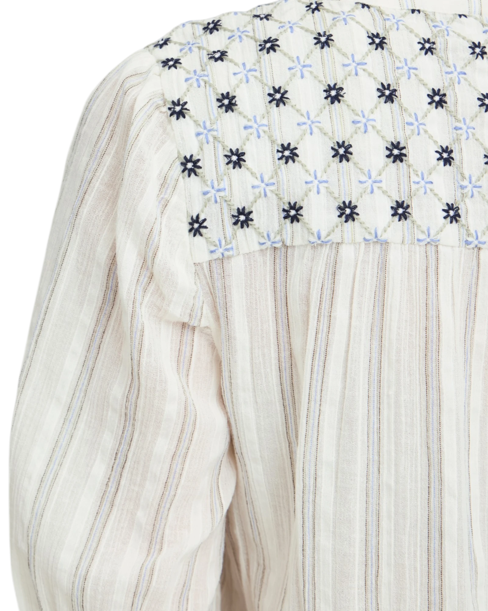 FRADI Shirt - Green Blue Stripe
