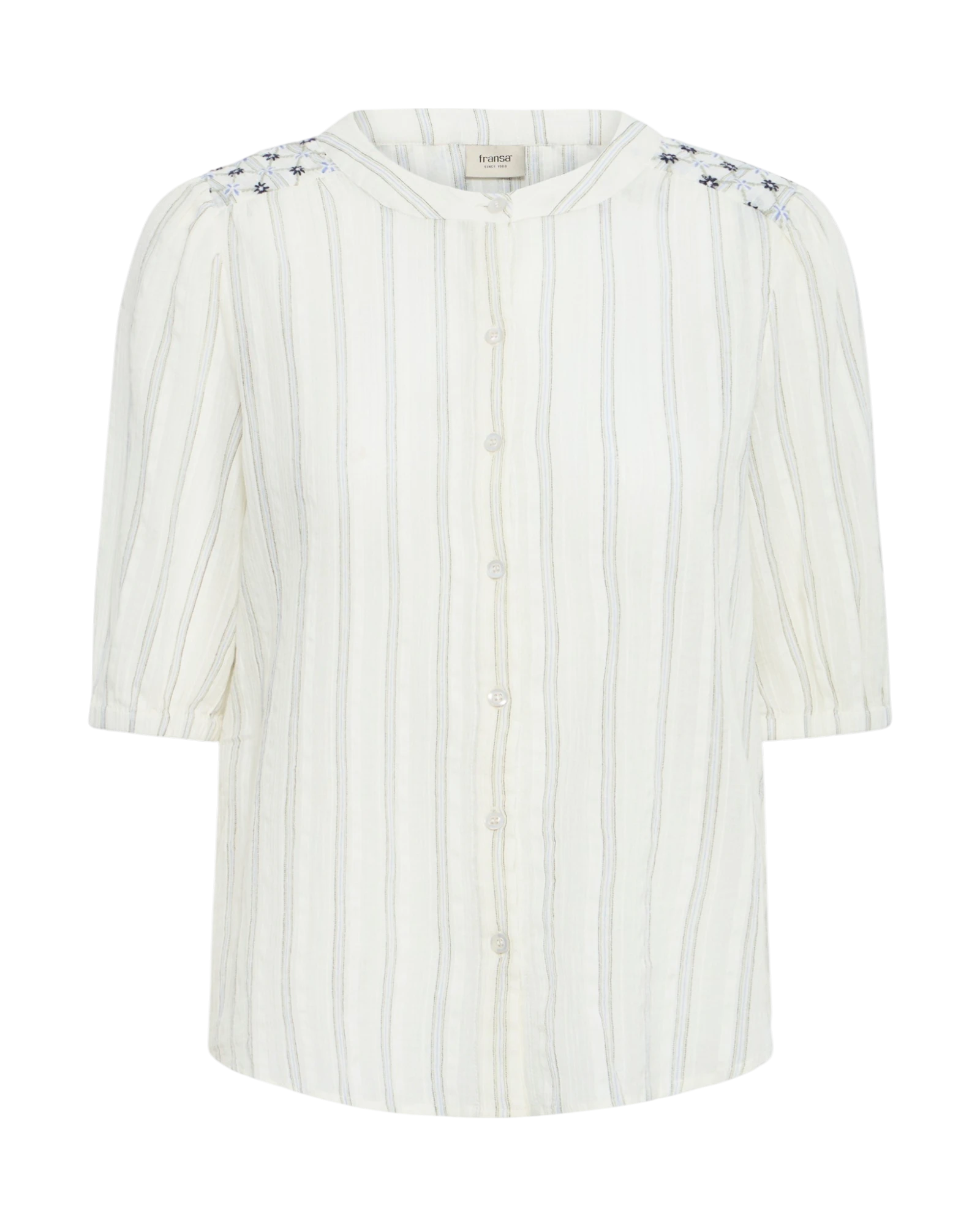 FRADI Shirt - Green Blue Stripe
