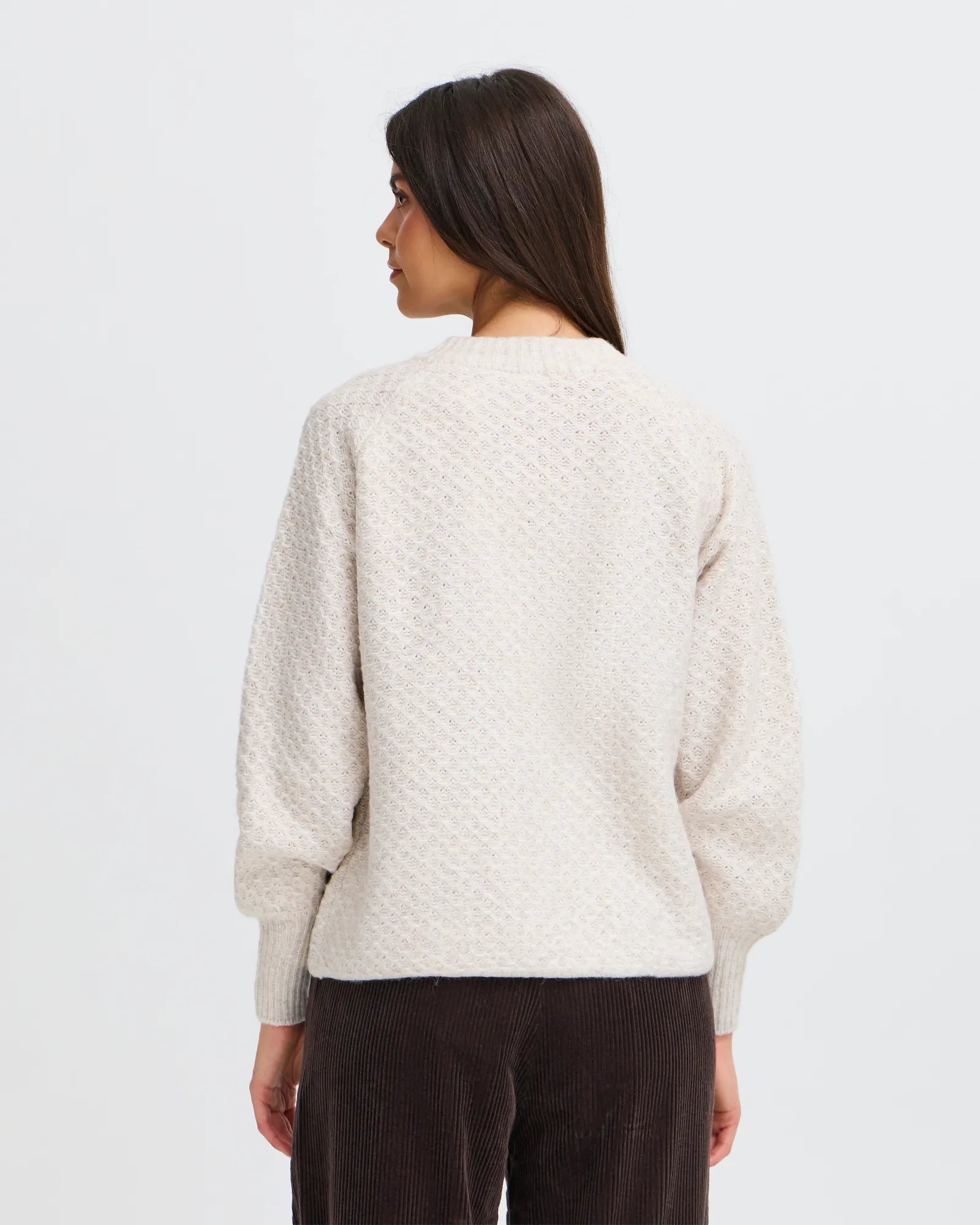 FRBEVERLY Cardigan - Oatmeal Melange