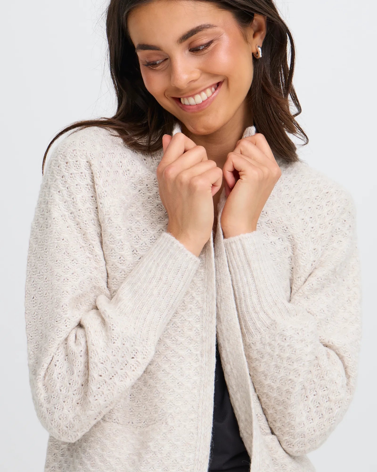 FRBEVERLY Cardigan - Oatmeal Melange