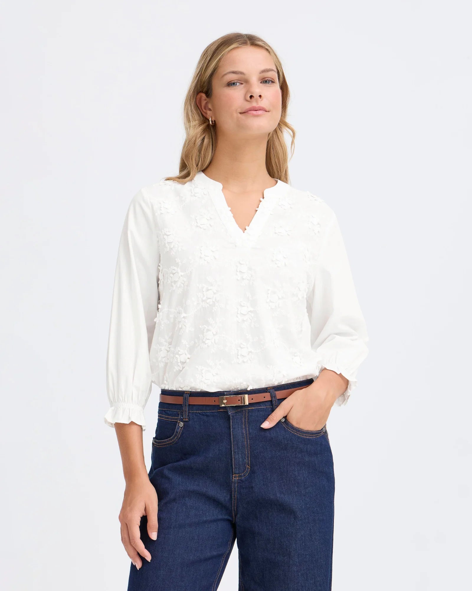FRBOBBIE Blouse - Blanc de Blanc