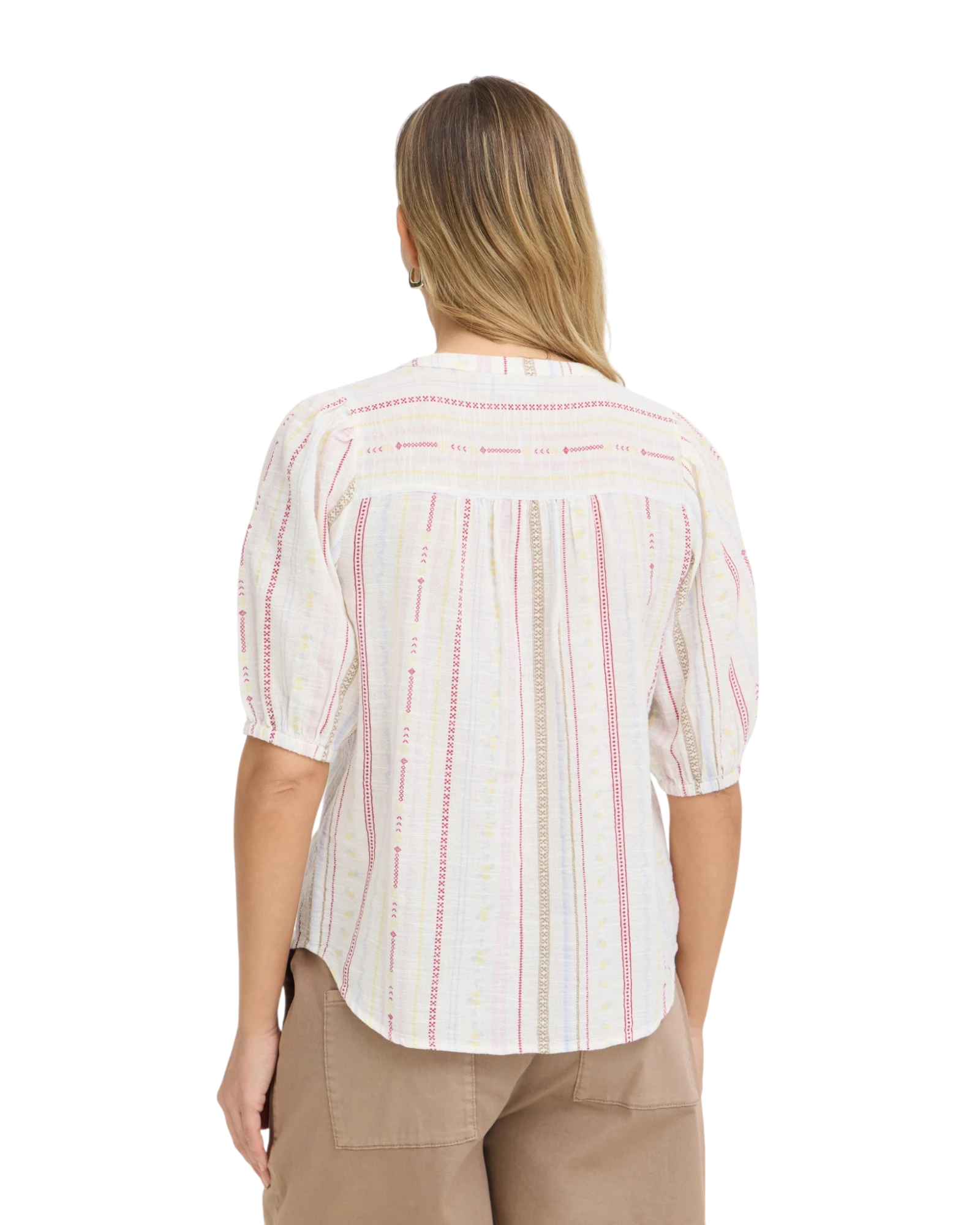 FRBOBBI Blouse - Red Yellow Stripe