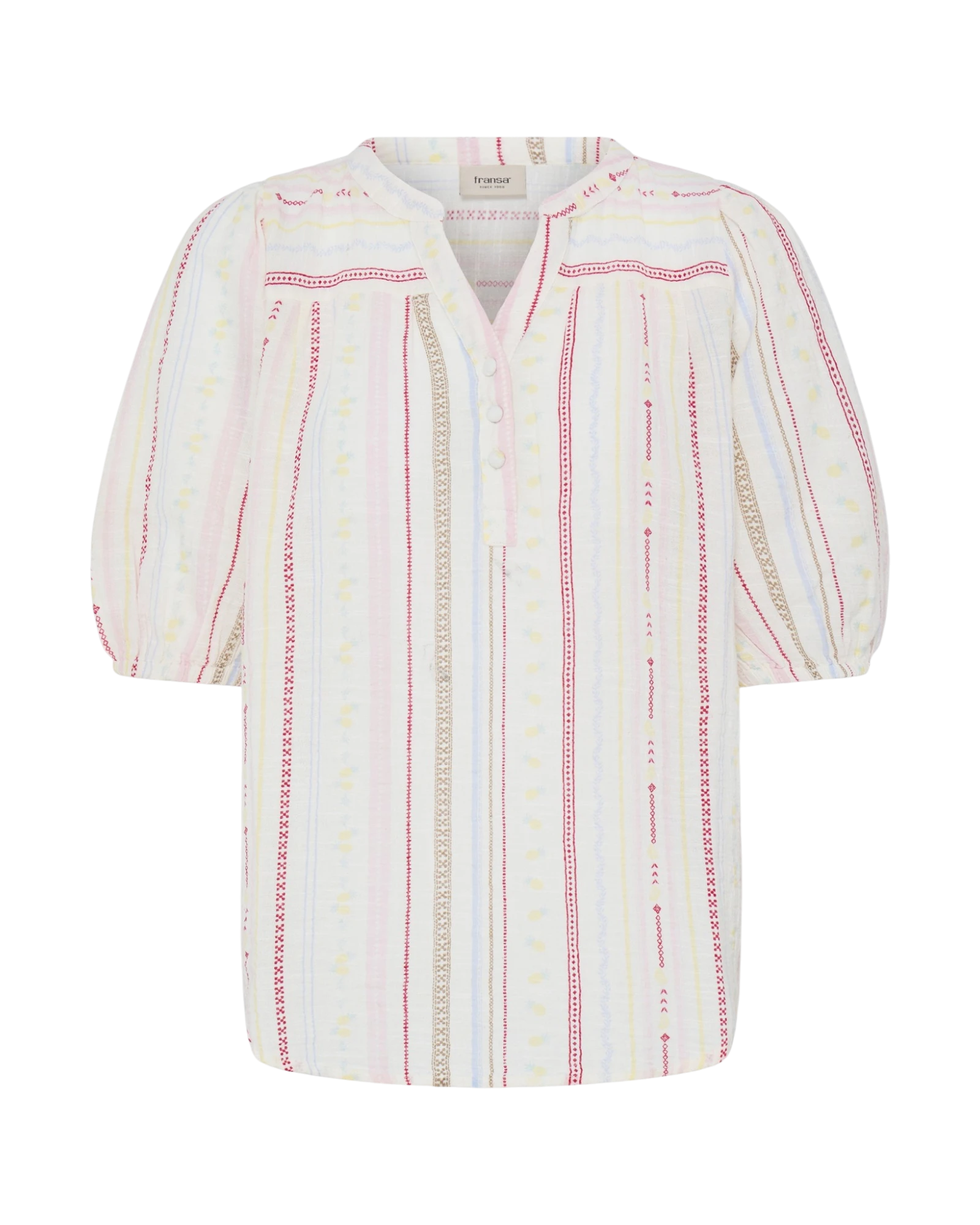 FRBOBBI Blouse - Red Yellow Stripe