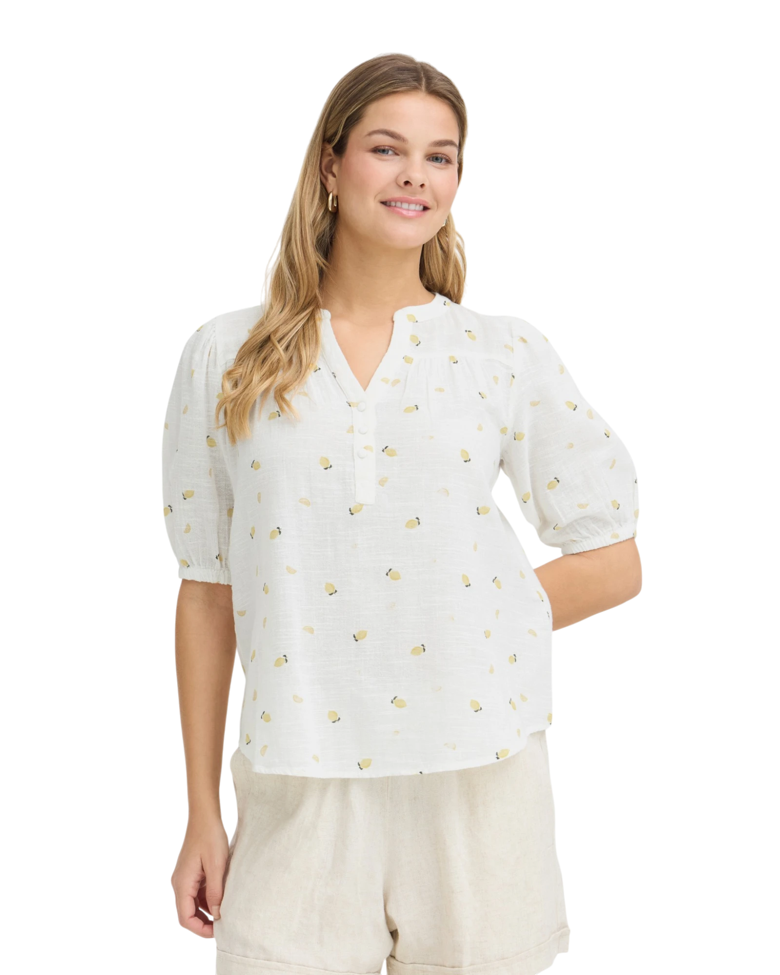 FRBOBBI Blouse - Yellow Lemons