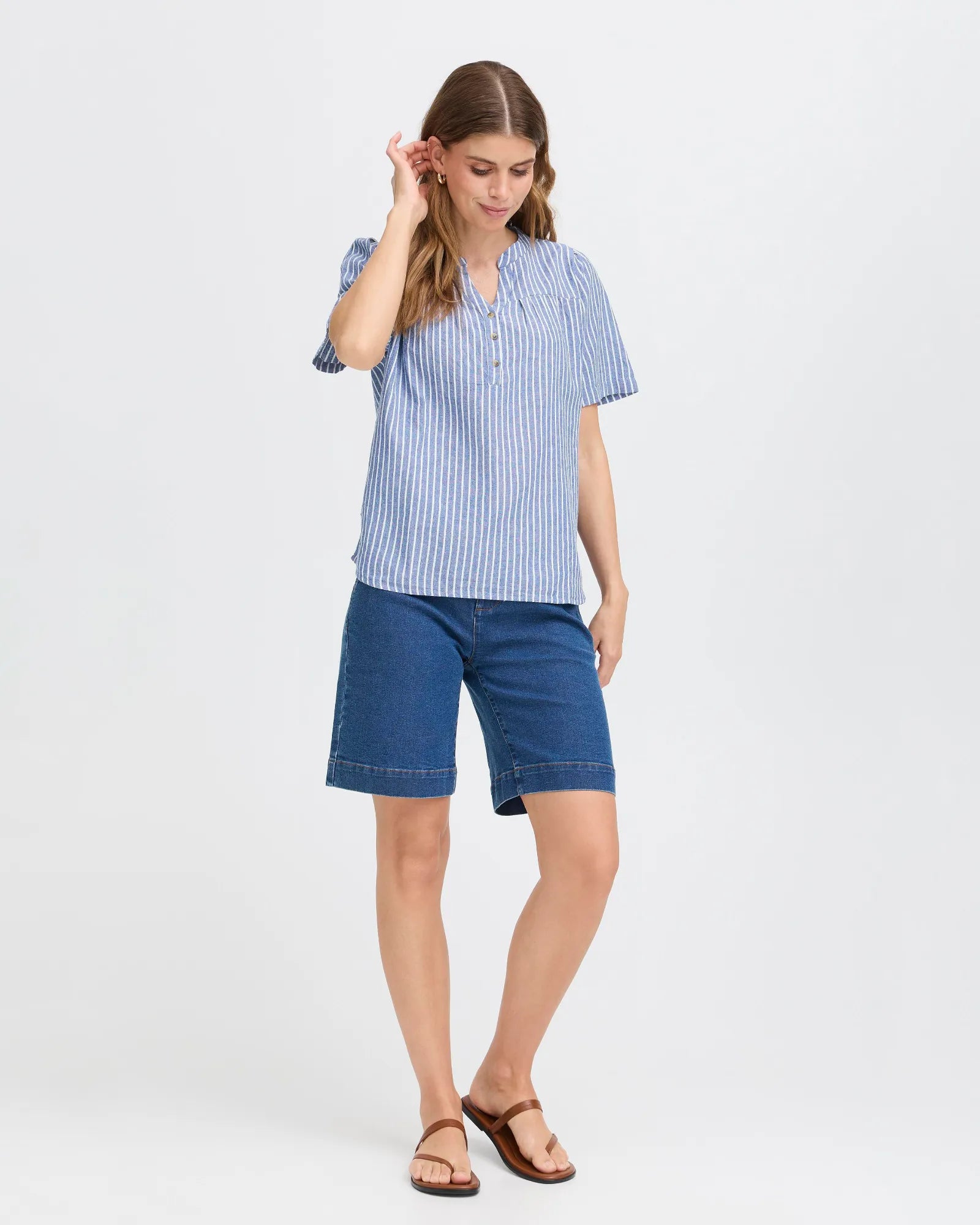 FRBONNIE Blouse - Navy Art