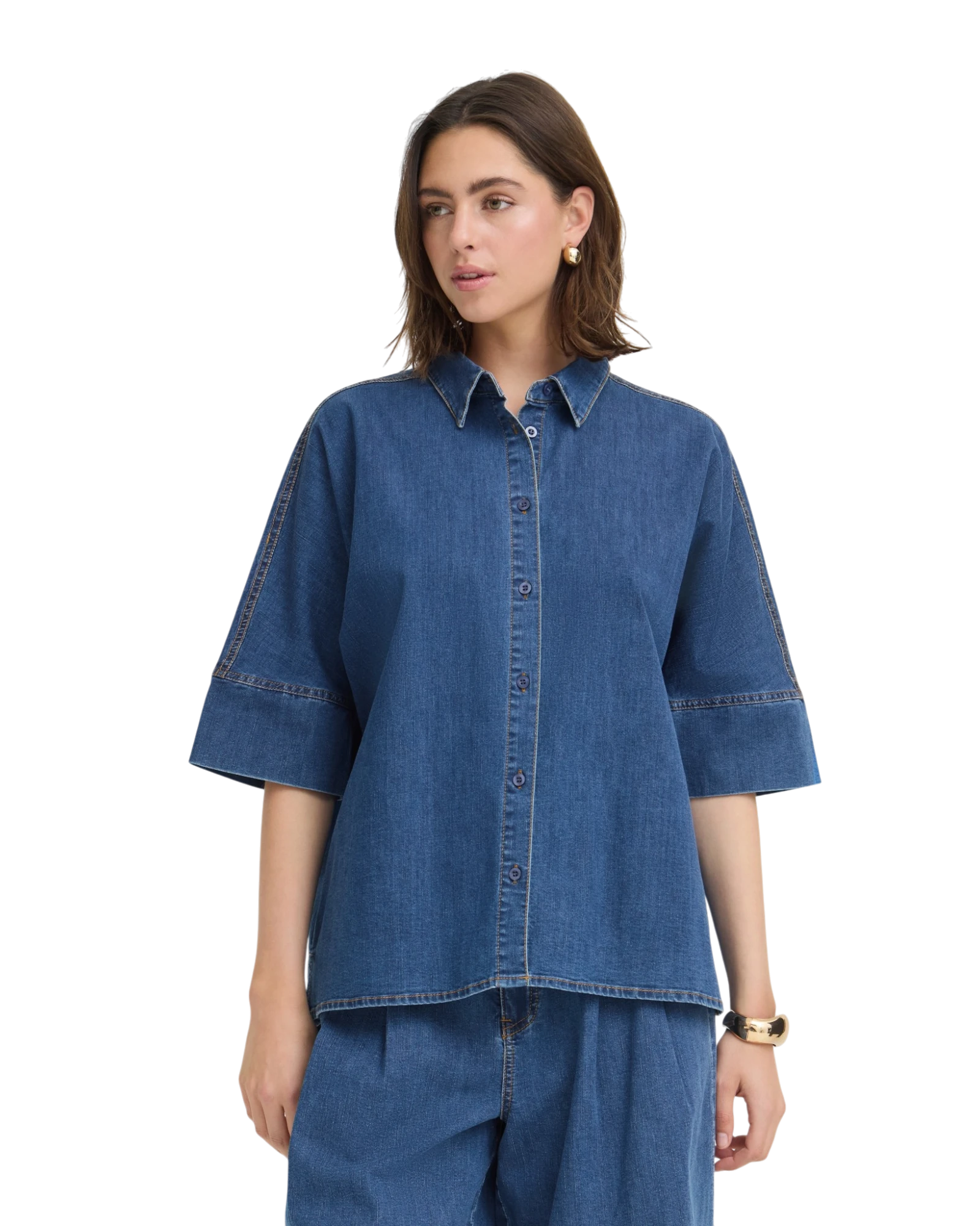 FRCHICAGO Shirt - Mid Blue Denim