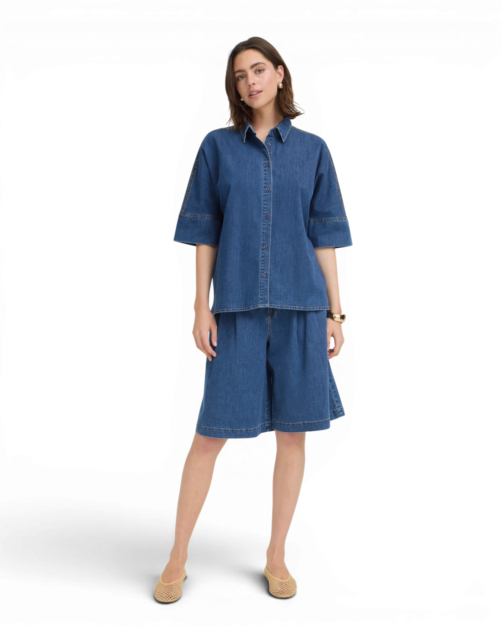 FRCHICAGO Shirt - Mid Blue Denim