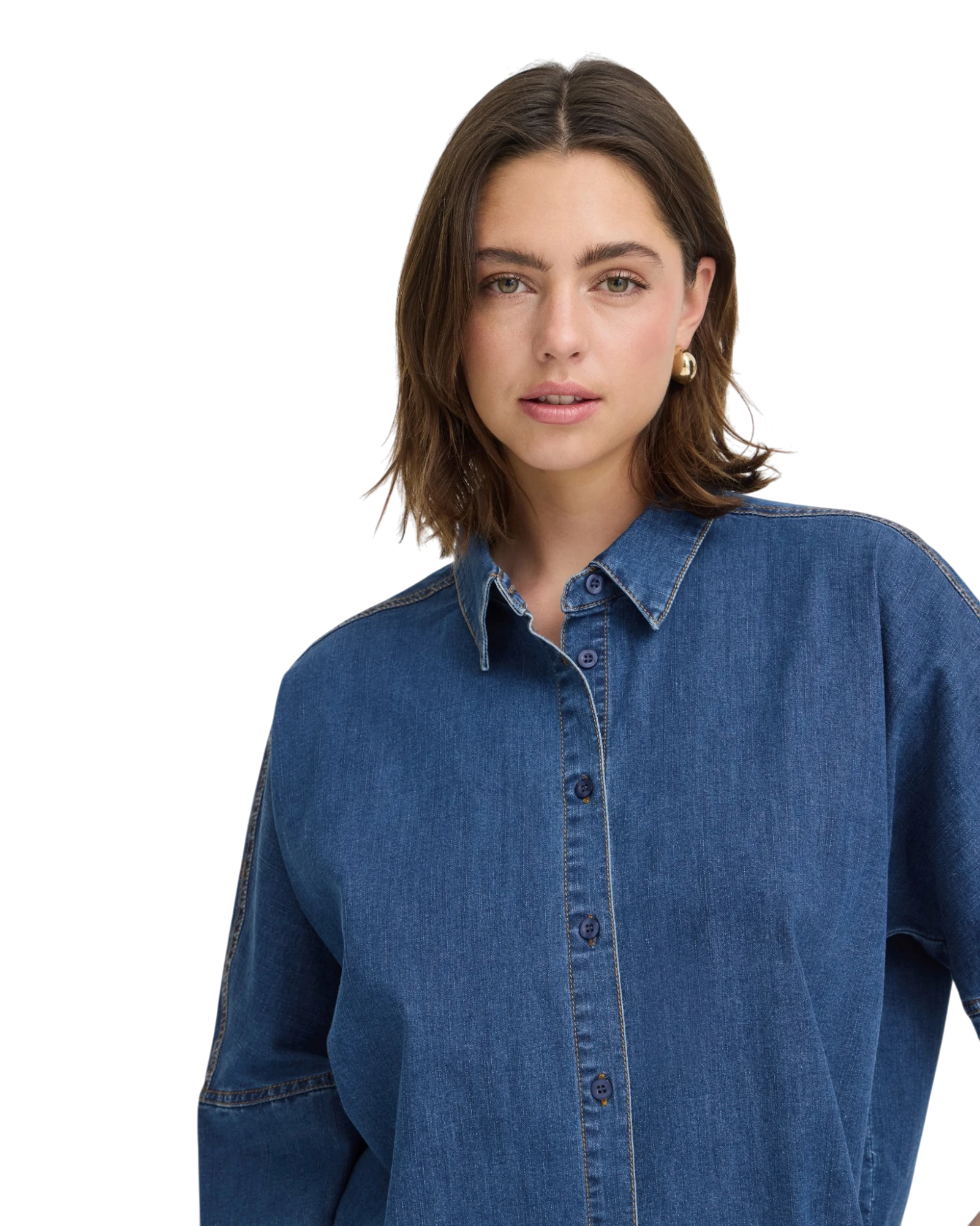 FRCHICAGO Shirt - Mid Blue Denim