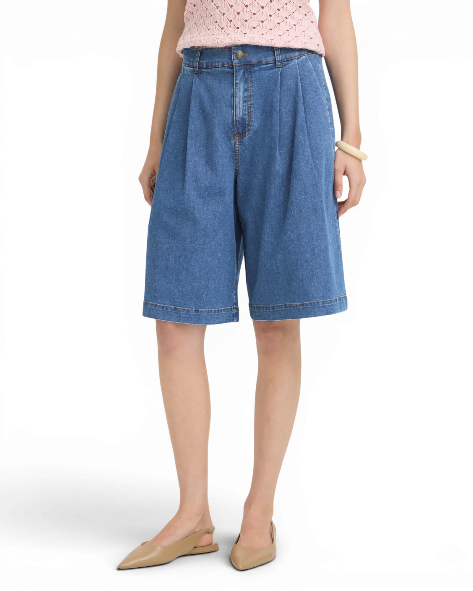 FRCHICAGO Shorts - Mid Blue Denim