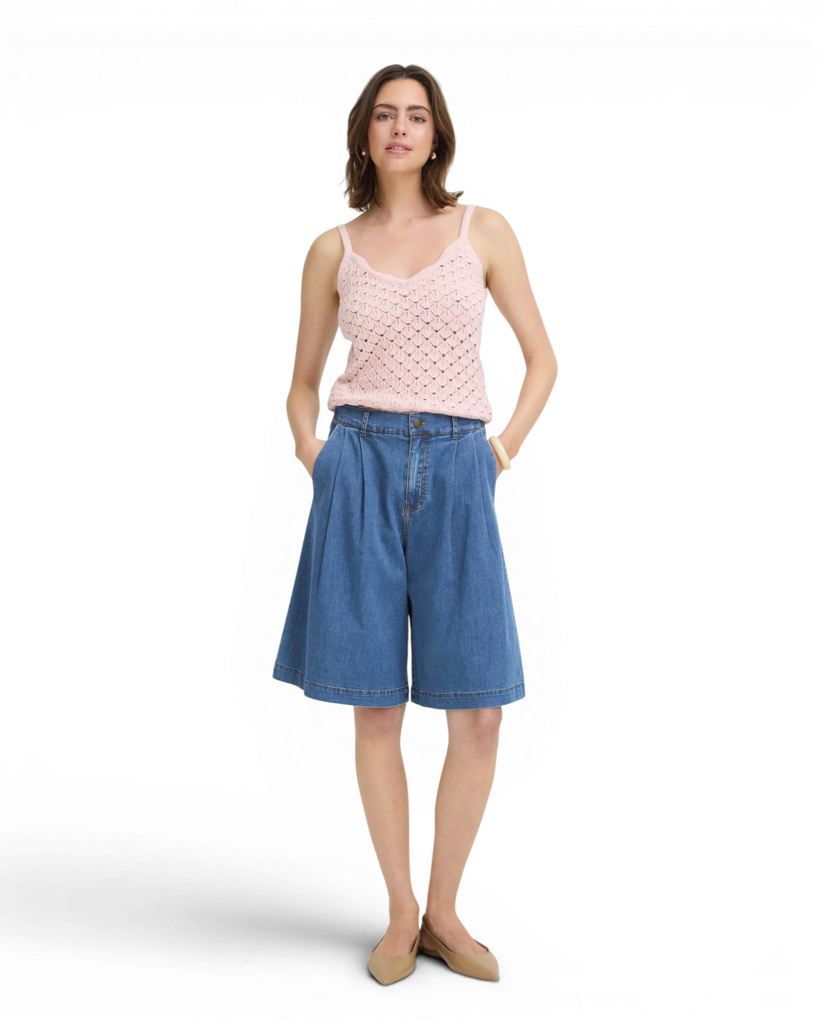 FRCHICAGO Shorts - Mid Blue Denim