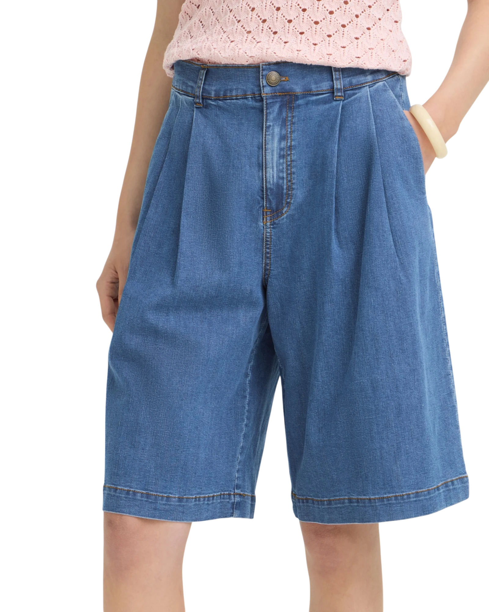 FRCHICAGO Shorts - Mid Blue Denim