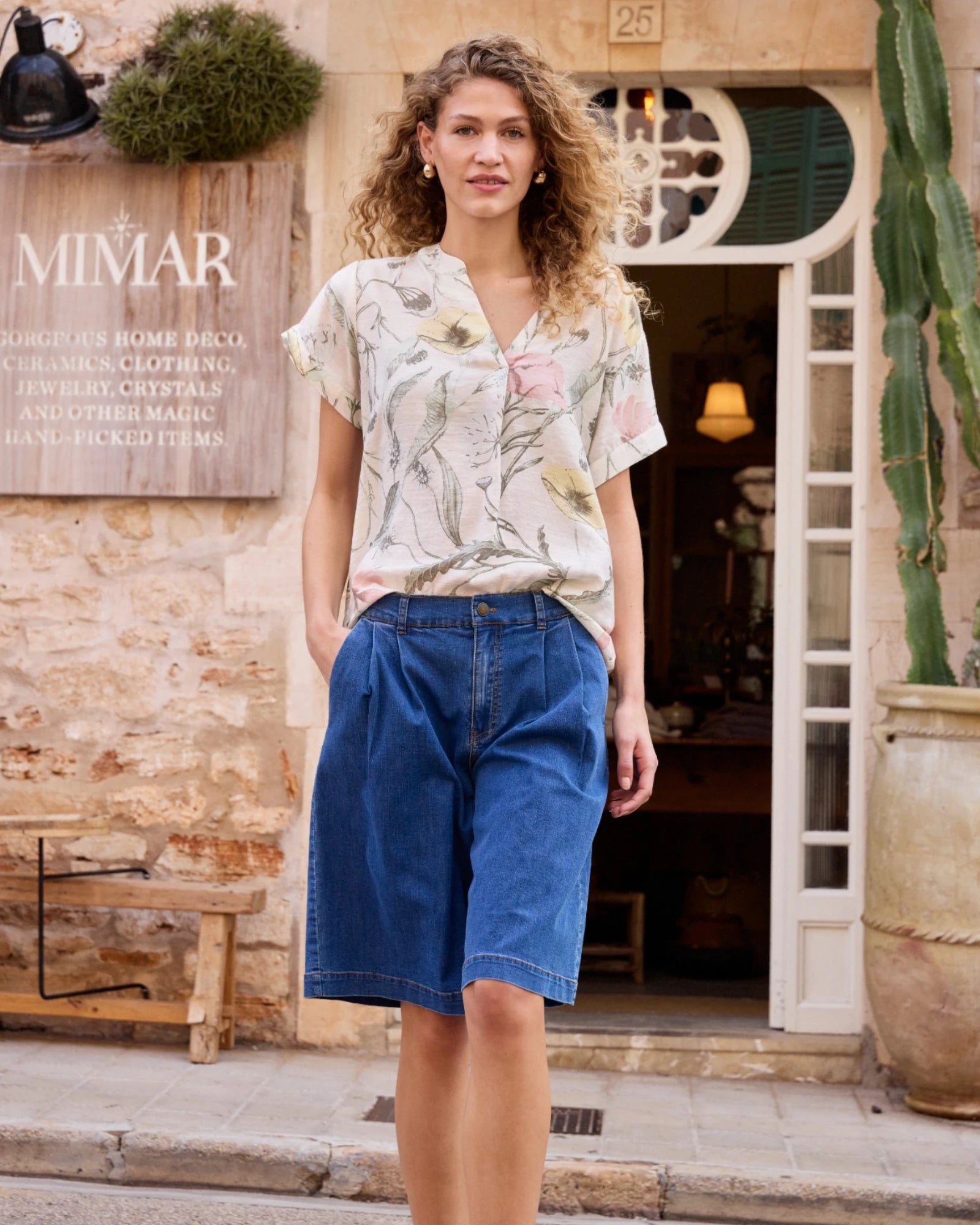 FRCHICAGO Shorts - Mid Blue Denim