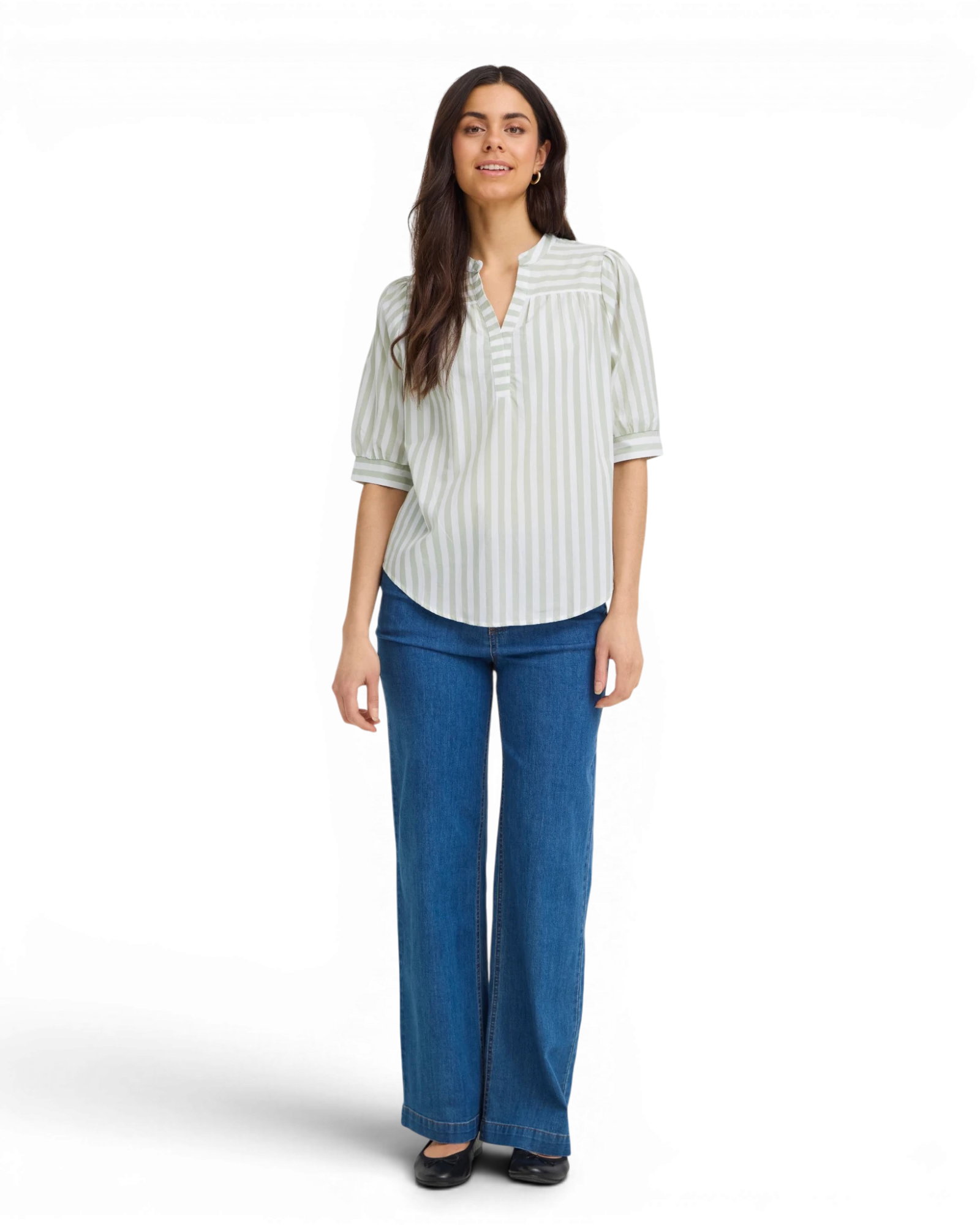FRDONNIE Blouse - Desert Sage Stripe