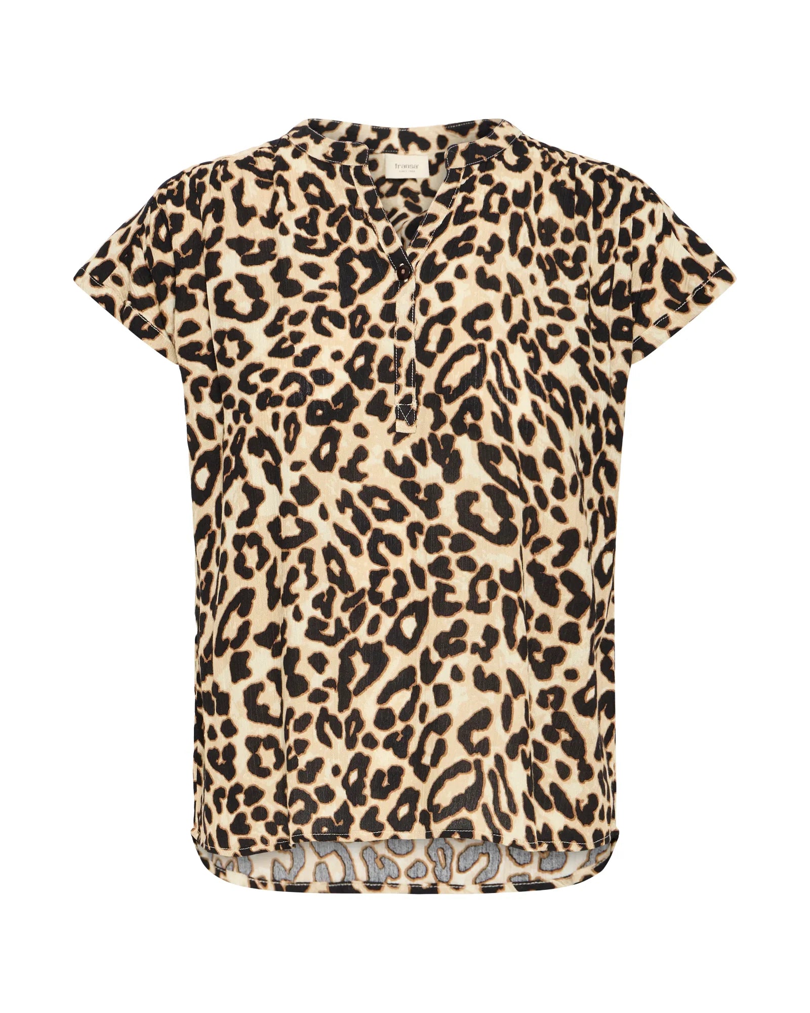 FREASE Blouse - Brown Leopard