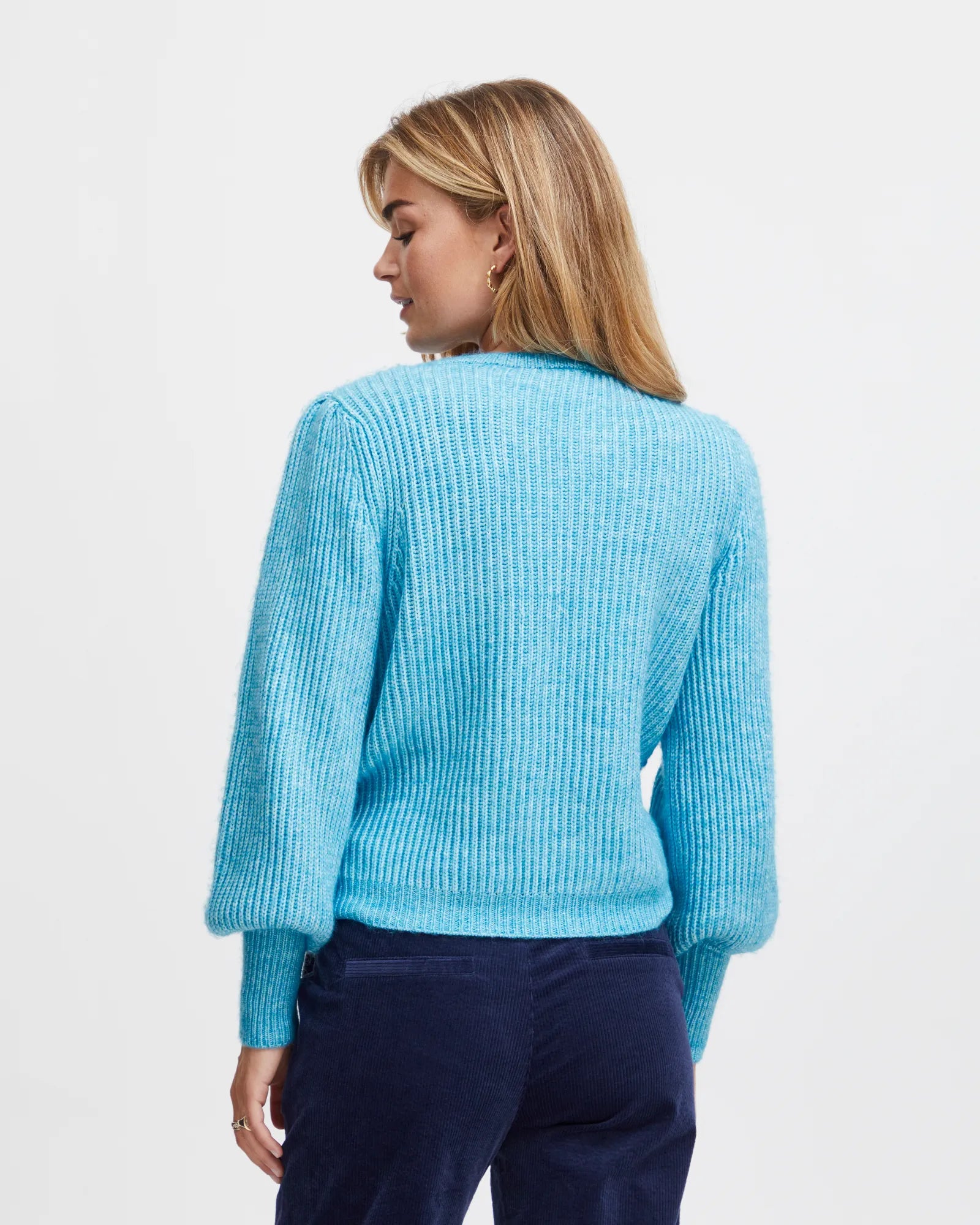 Fransa Elna Knitted Pullover - Ethereal Blue Melange – Beacon
