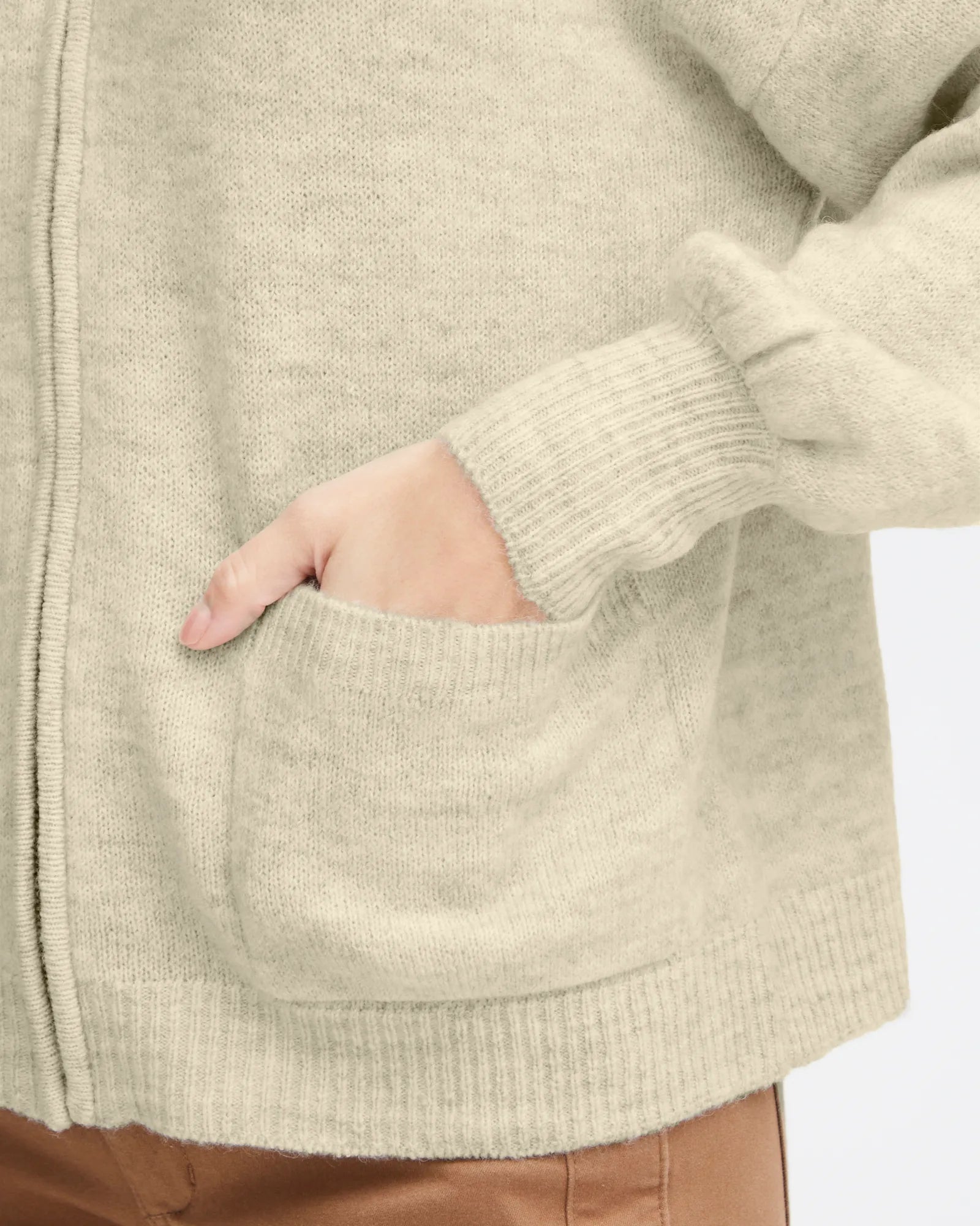 Elvira Cardigan - Limestone Melange