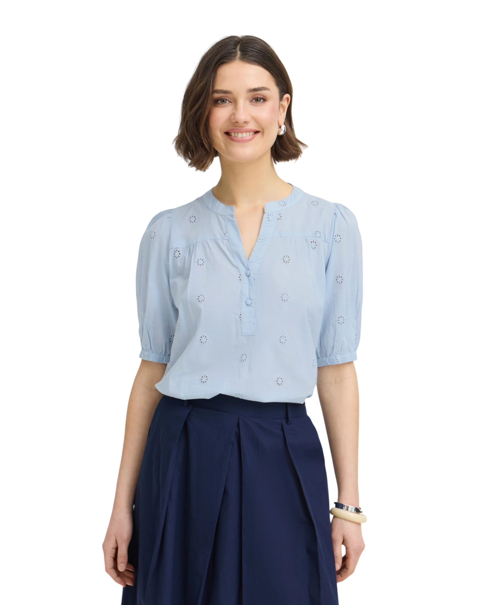 FREMBRIANA Blouse - Cashmere Blue