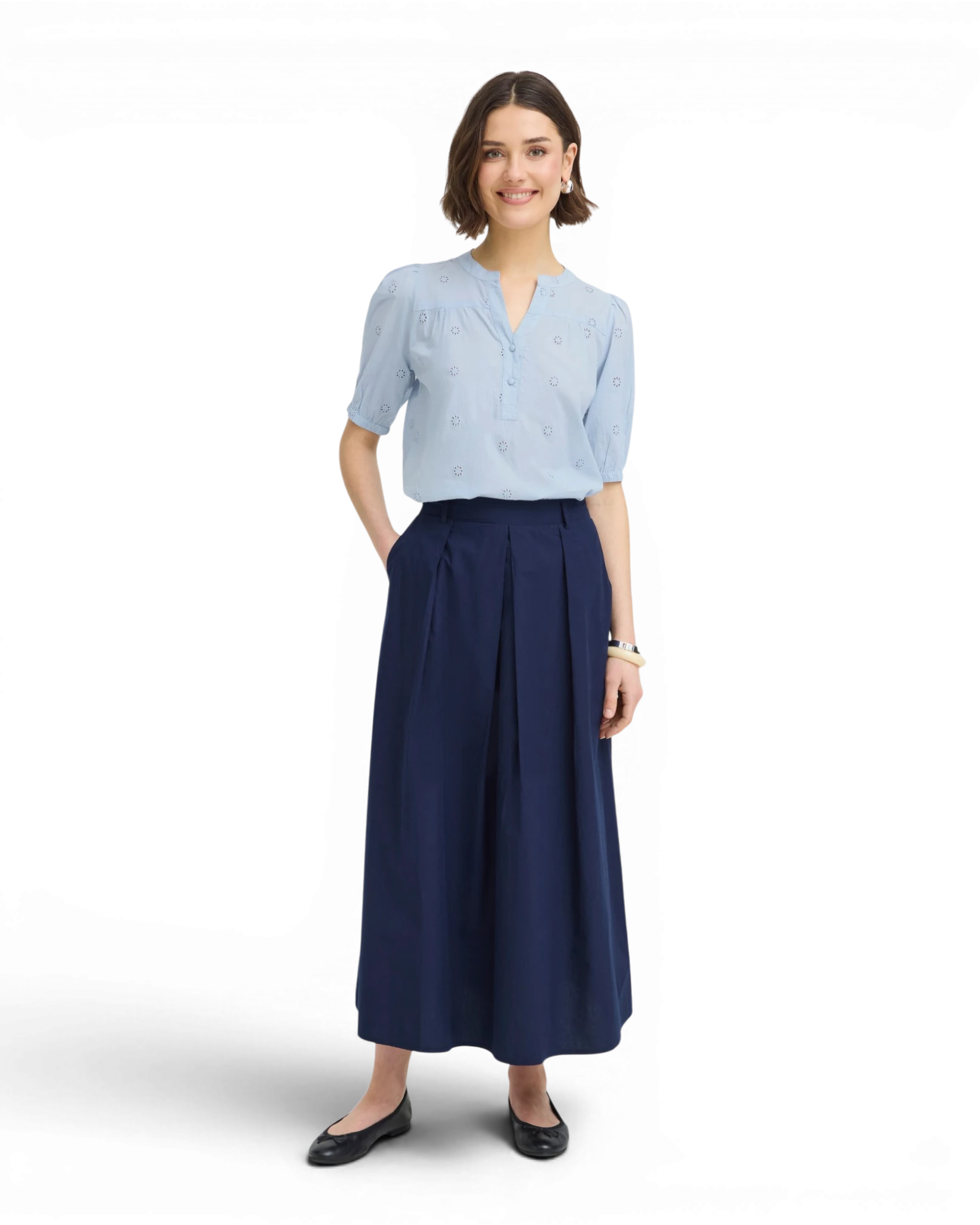 FREMBRIANA Blouse - Cashmere Blue