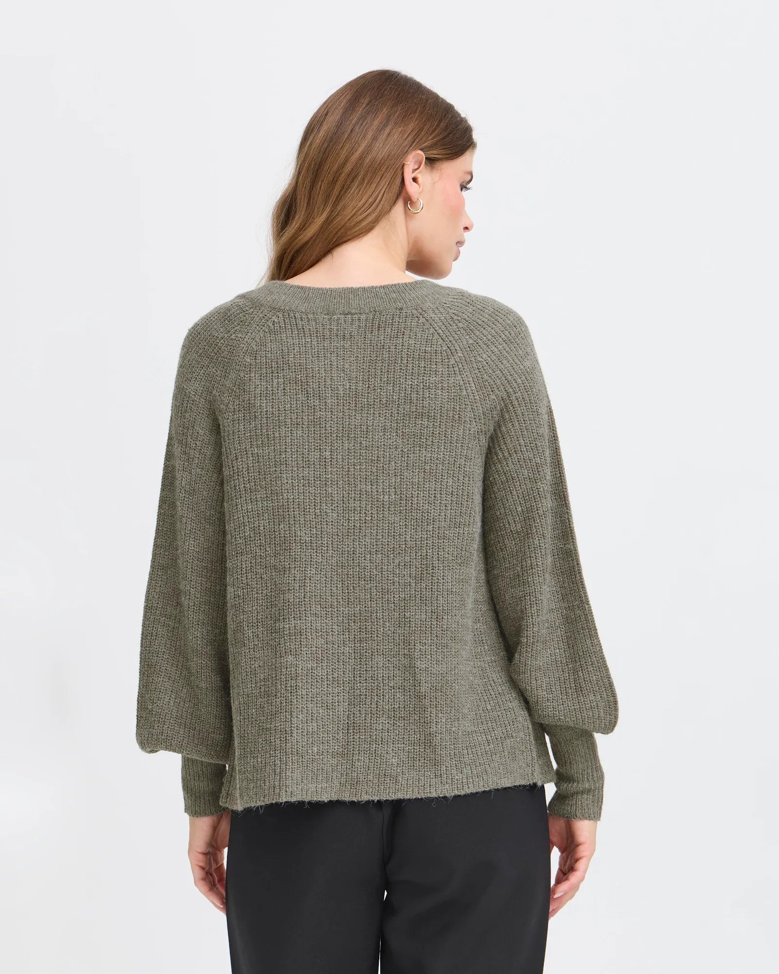 FRERETTA Cardigan - Dusty Olive