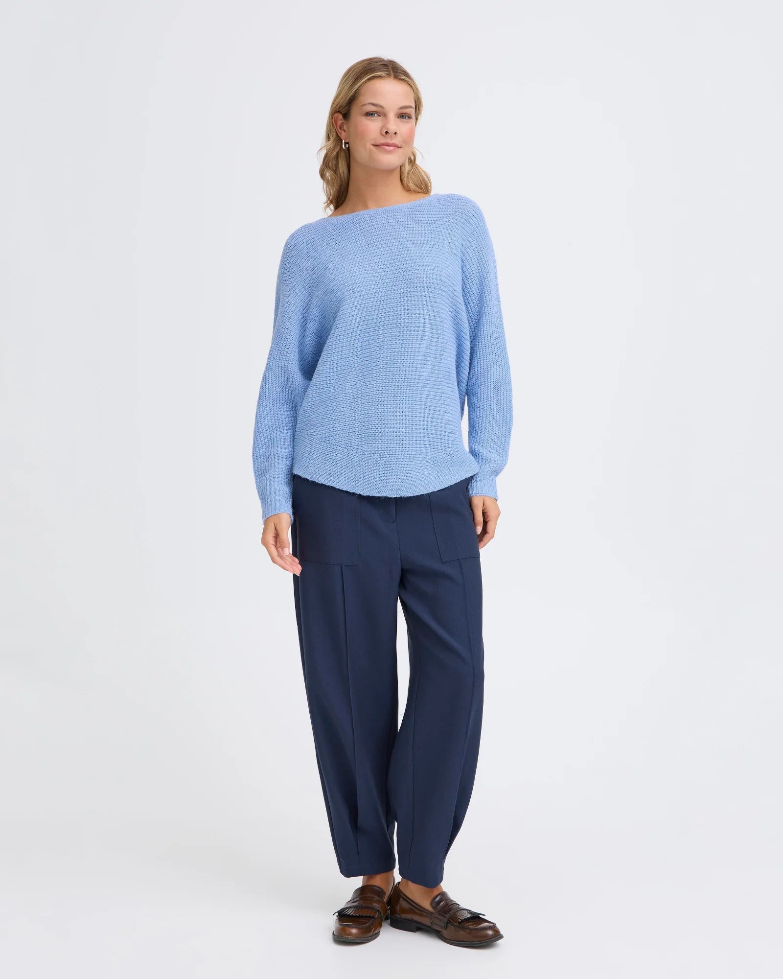 FRERETTA Pullover - Blue Melange