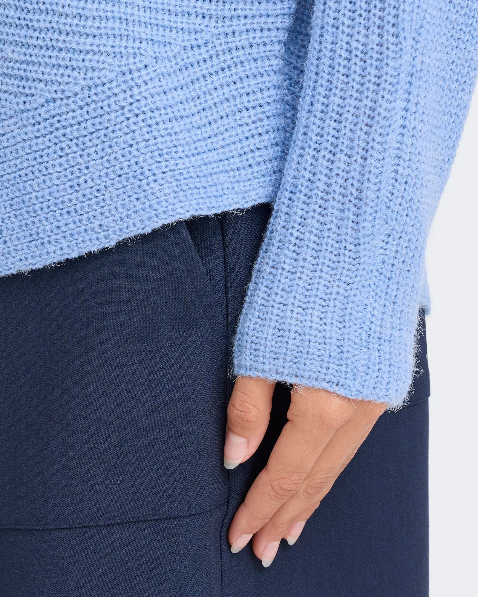 FRERETTA Pullover - Blue Melange