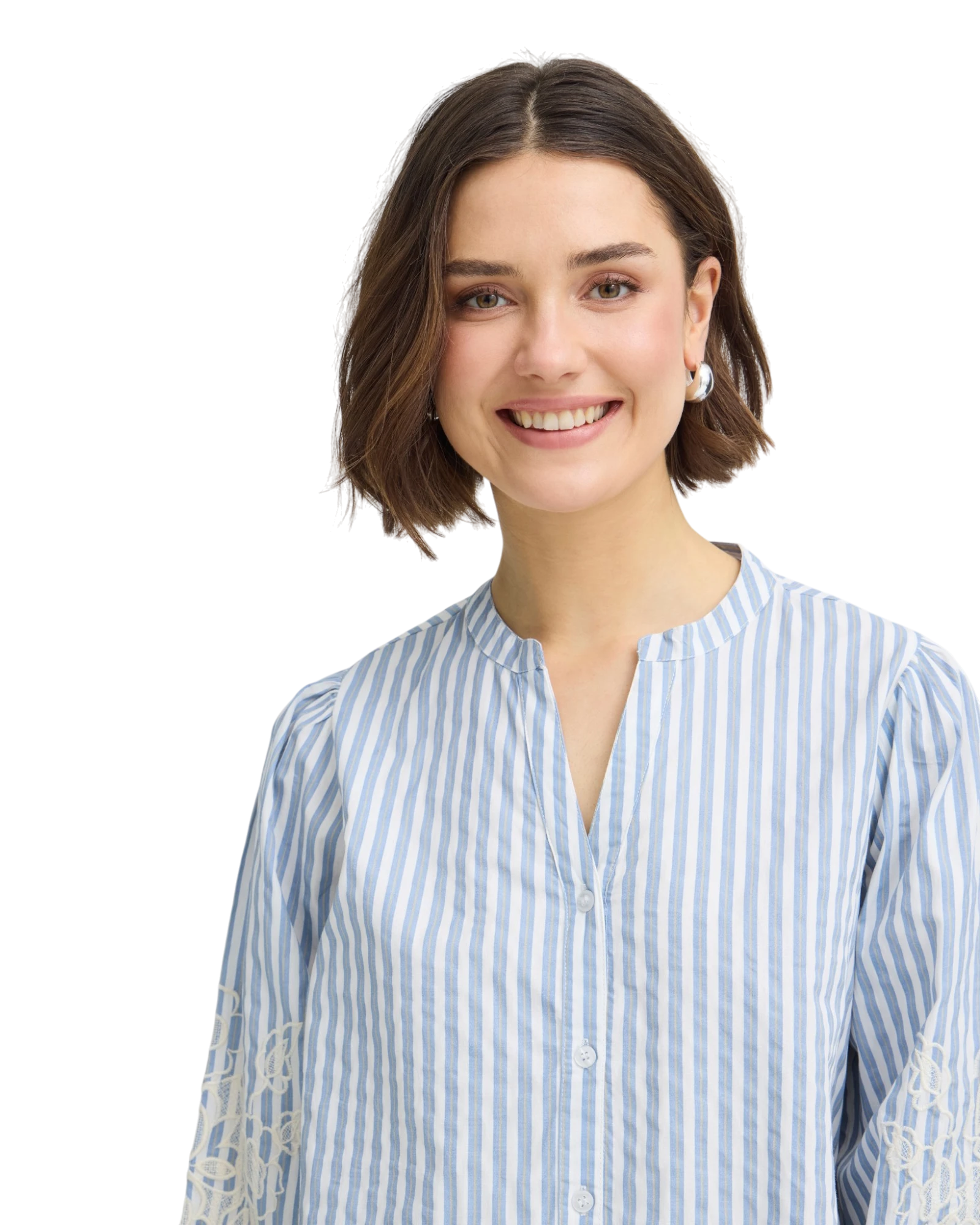 FRFRIDANA Shirt - Blanc de Blanc Stripe