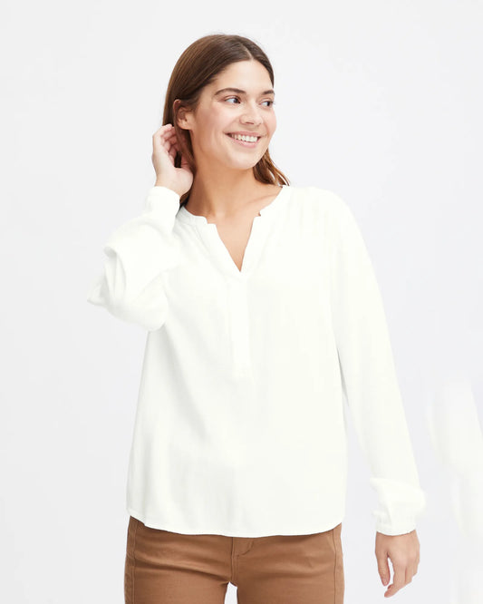 FRHAIDA White Long Sleeve Blouse