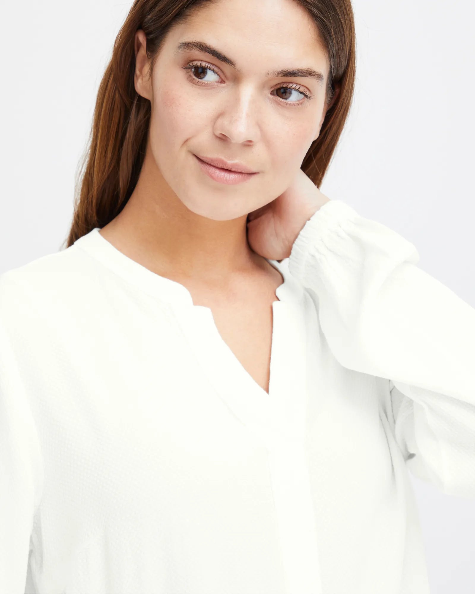 FRHAIDA White Long Sleeve Blouse