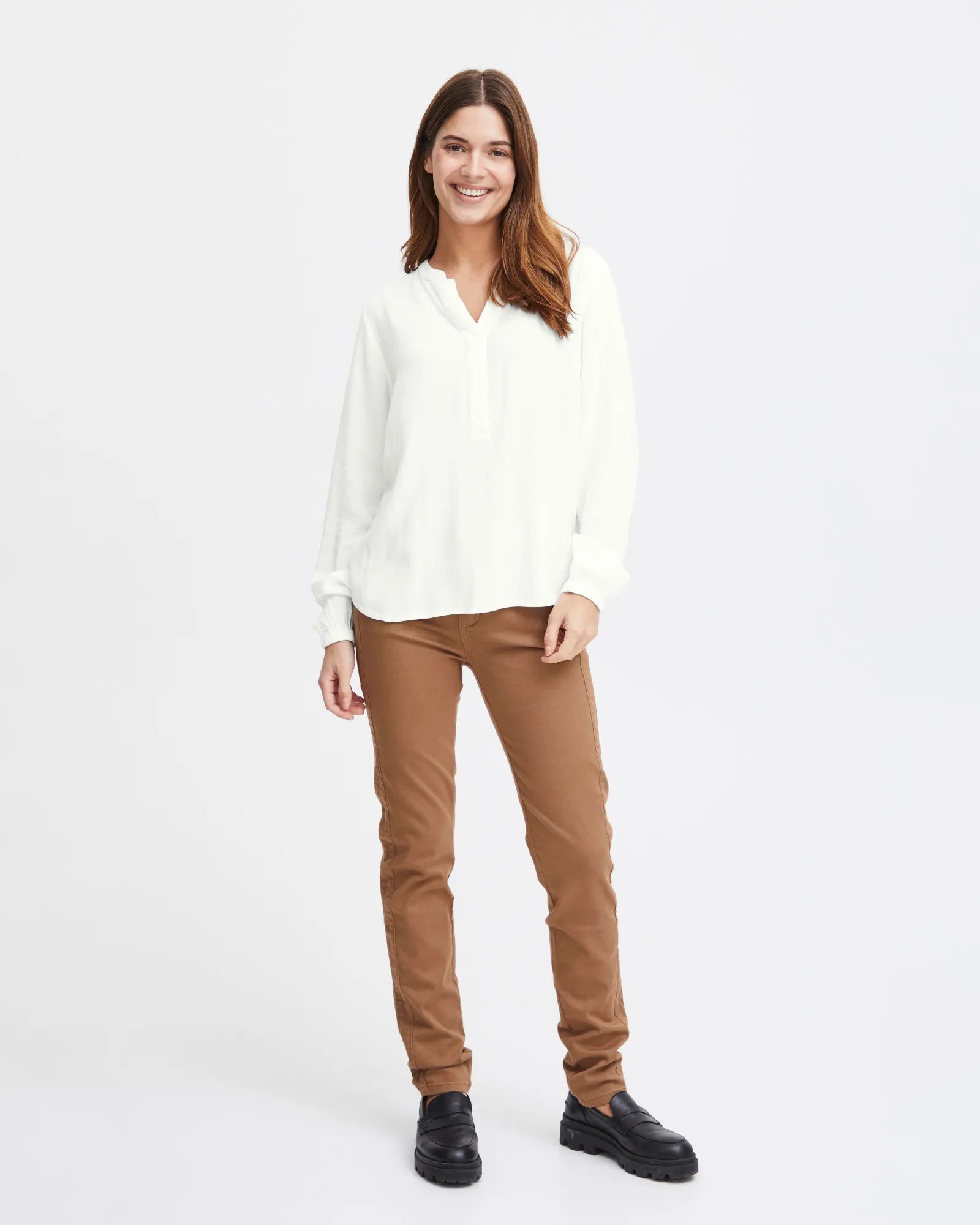 FRHAIDA White Long Sleeve Blouse
