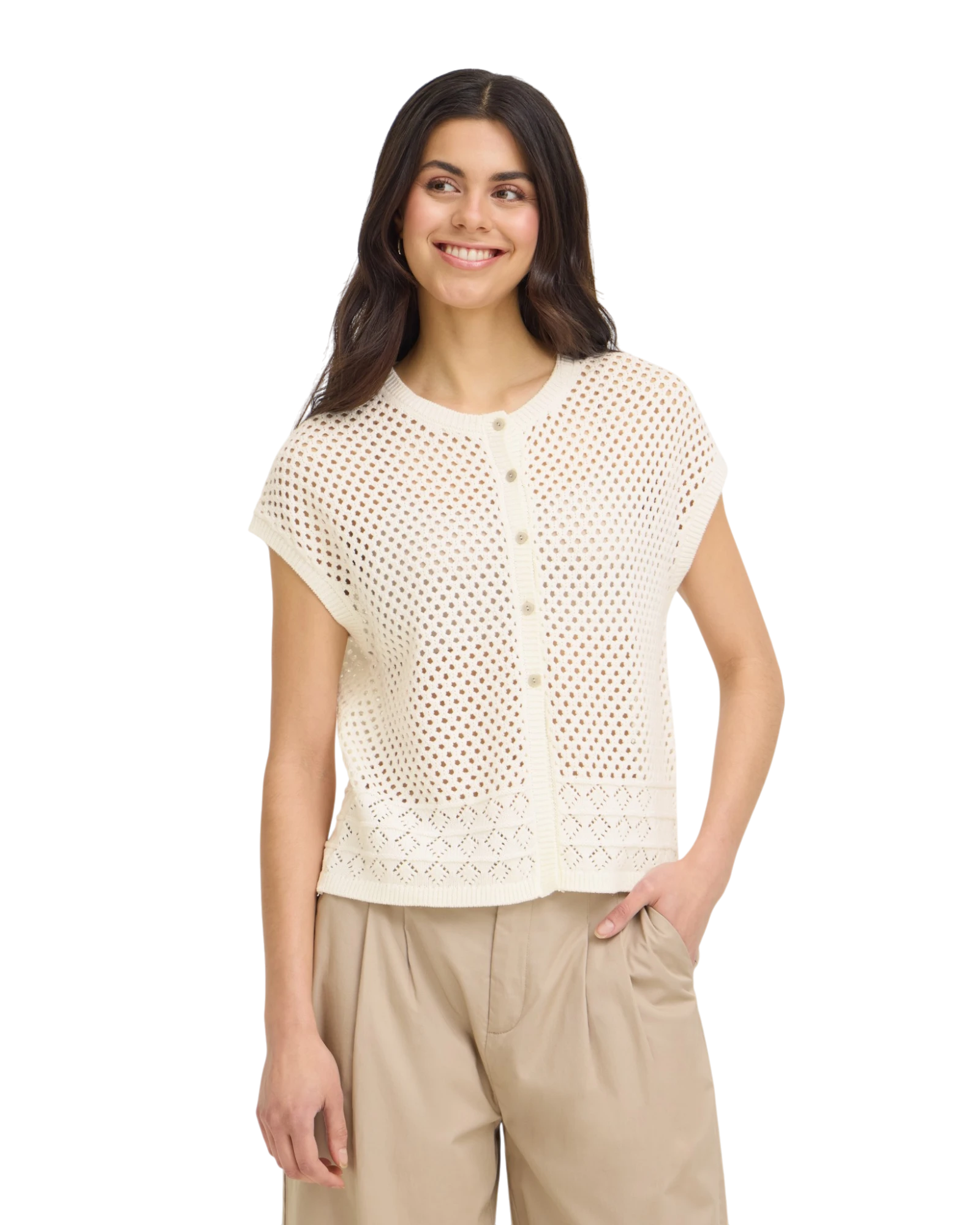 FRJOSA Cardigan - Whisper White