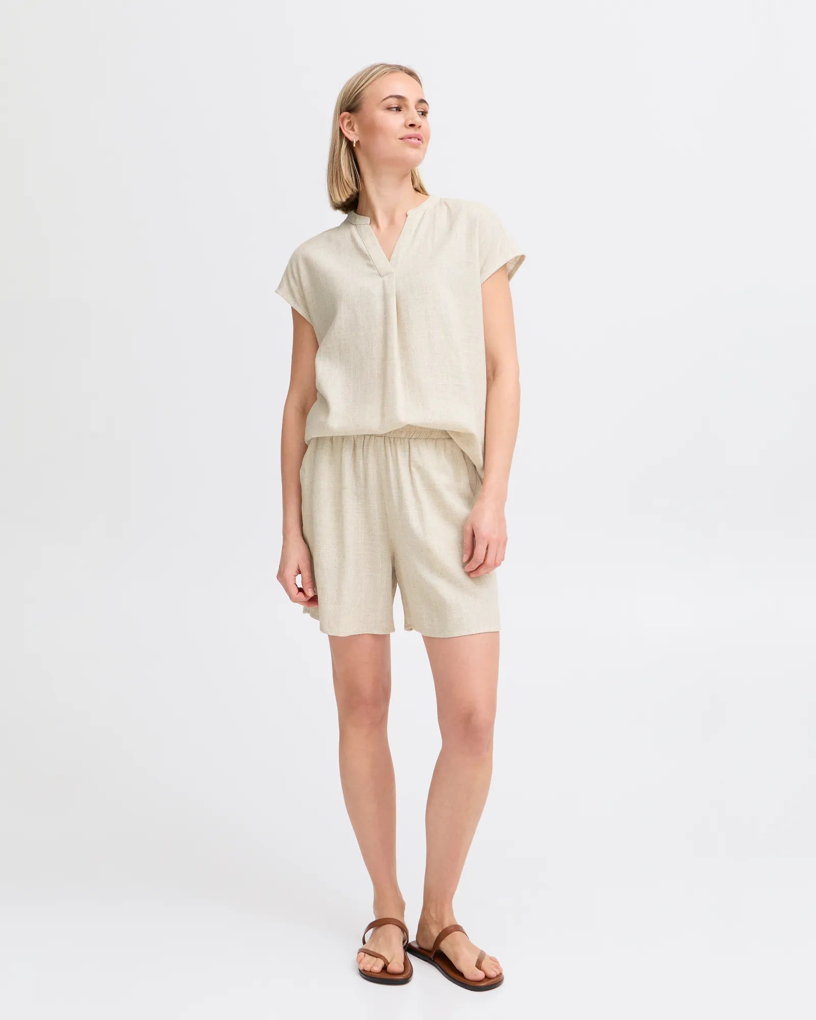 FRJUNA Blouse - Birch Melange