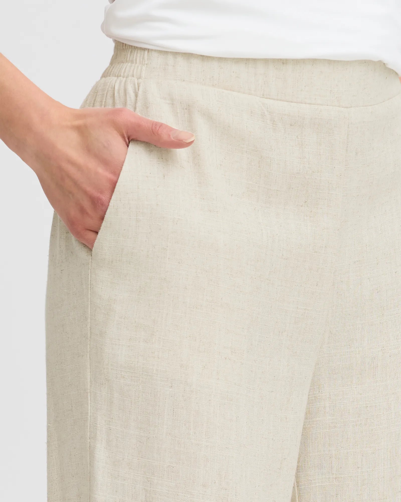 FRJUNA Trousers - Birch Melange