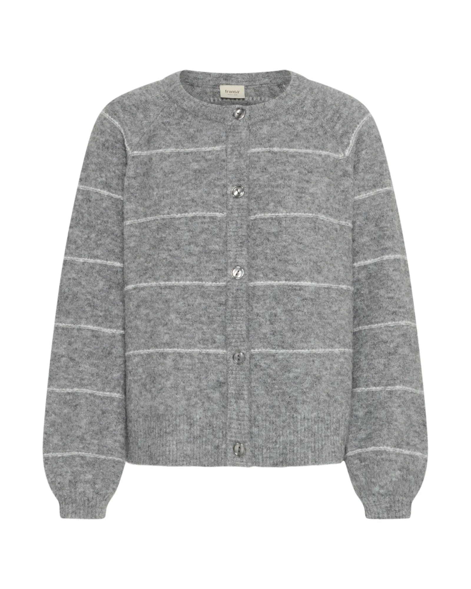 FRKENDRA Cardigan - Asphalt Melange Mix