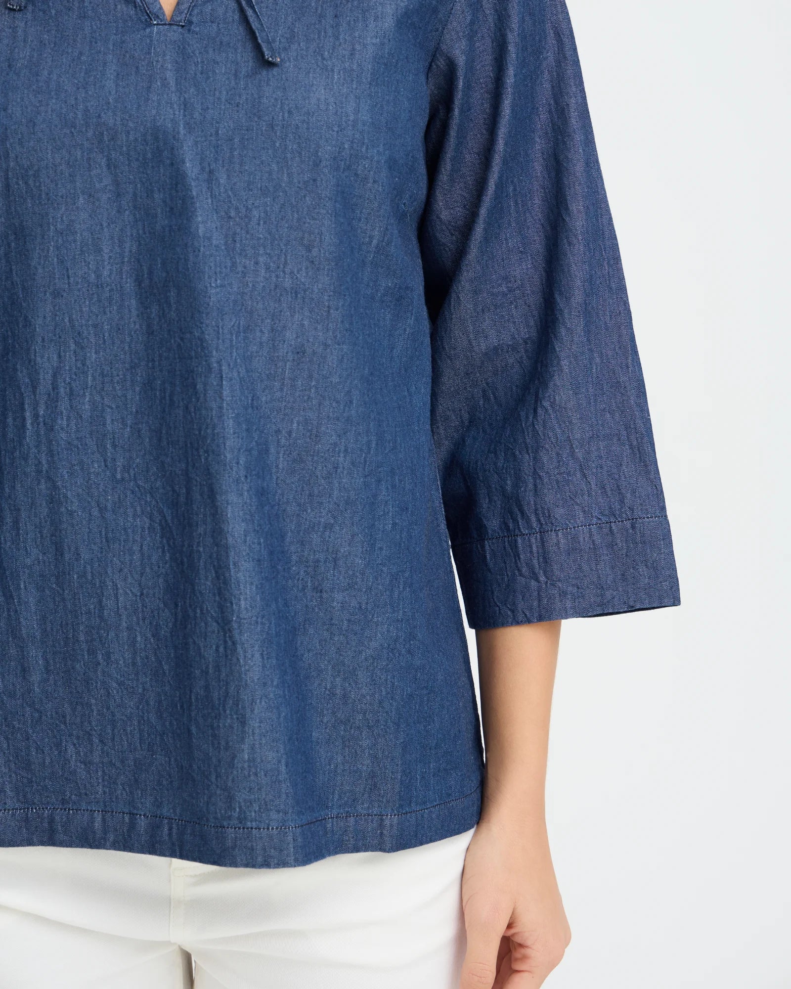 FRLARISSA Blouse - Mid Blue Denim